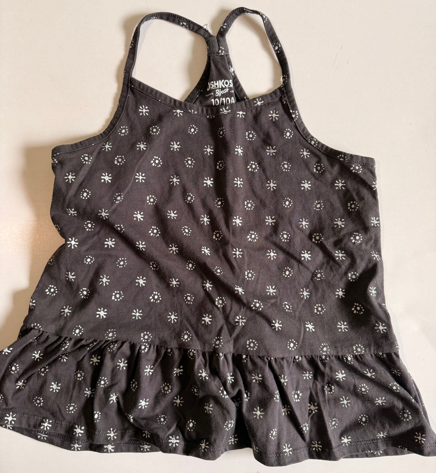 OshKosh, Grey Patterned Tank Top - Size 10