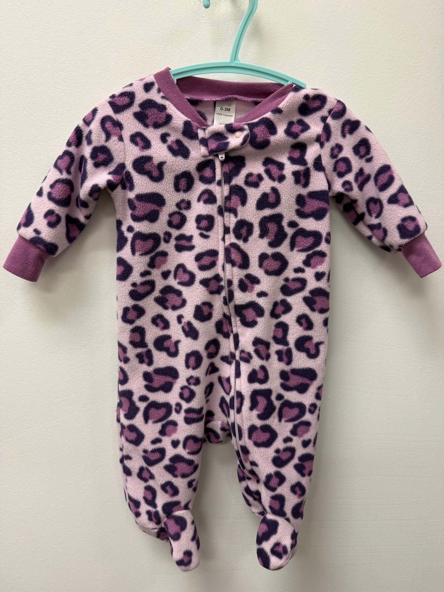 GEORGE FLEECE LEAPORD SLEEPER SIZE 0-3M