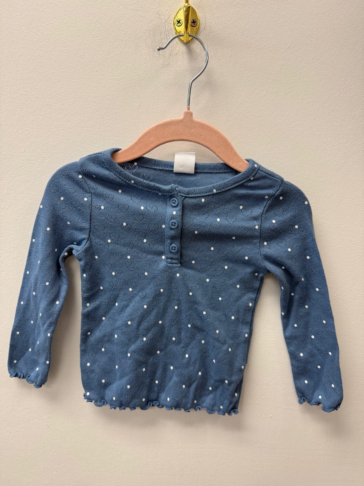BABY GAP POLKA DOT SHIRT SIZE 6-12M