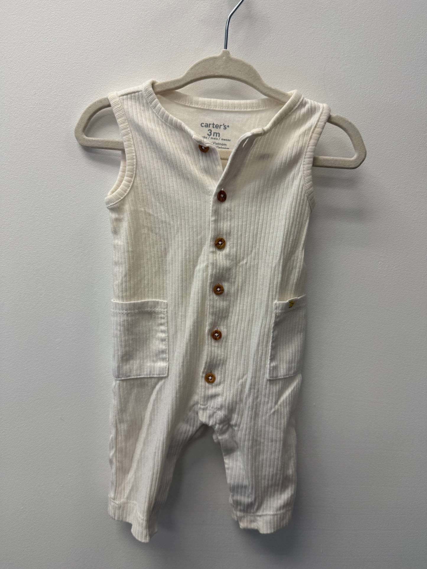 CARTERS WHITE ROMPER SIZE 3M