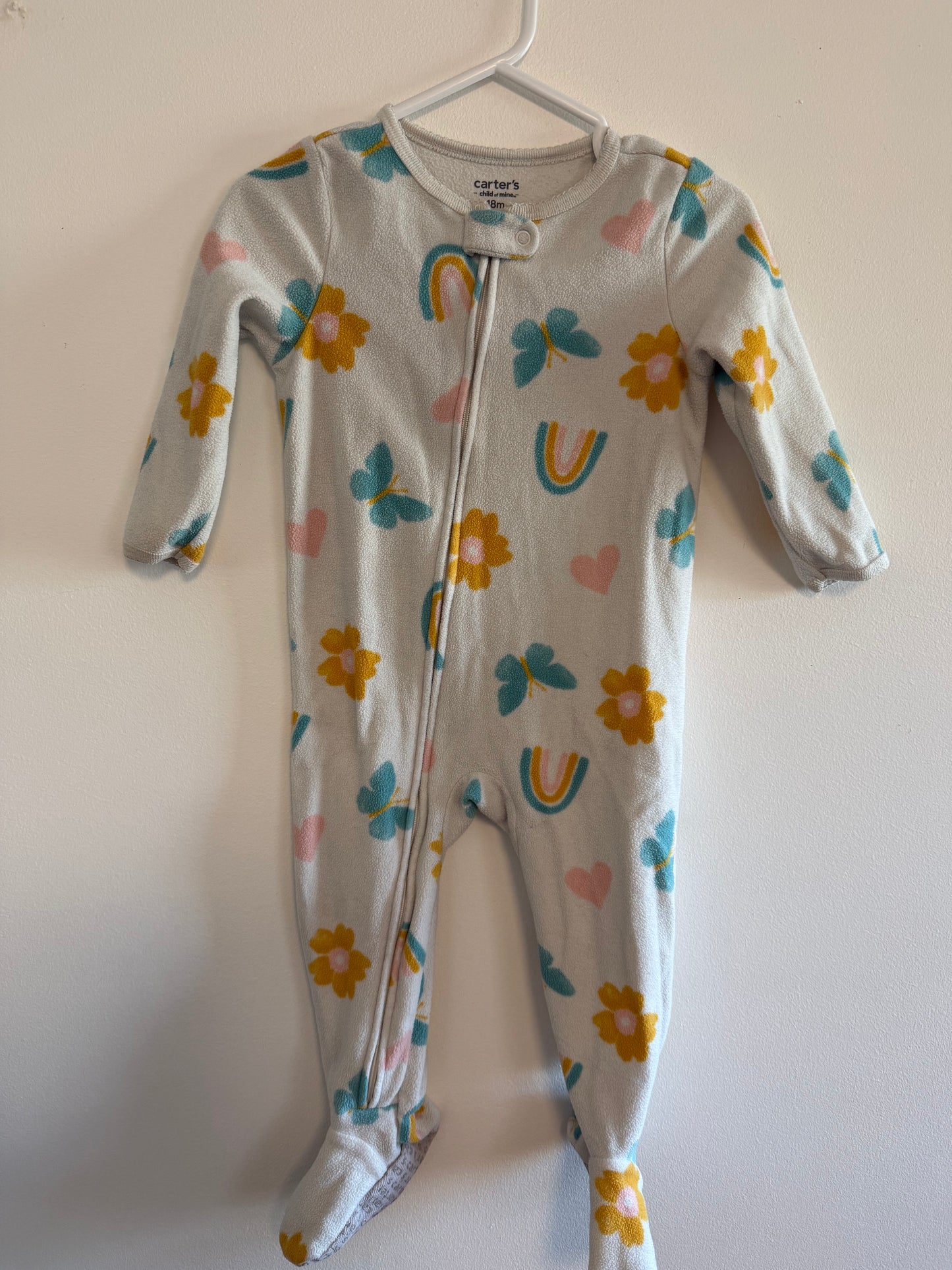 CARTERS FLEECE RAINBOW SLEEPER SIZE 18M