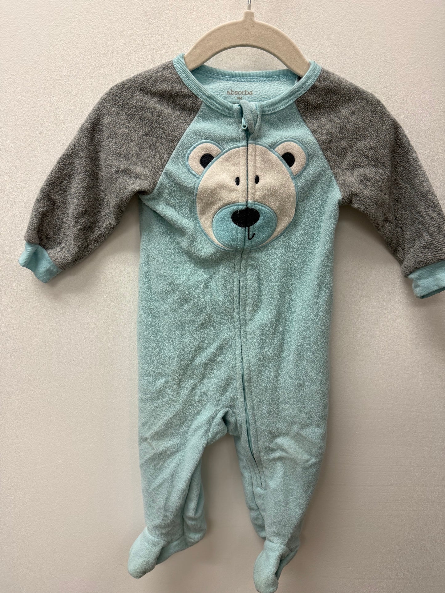 ABSORBA FLEECE BEAR SLEEPER SIZE 6M