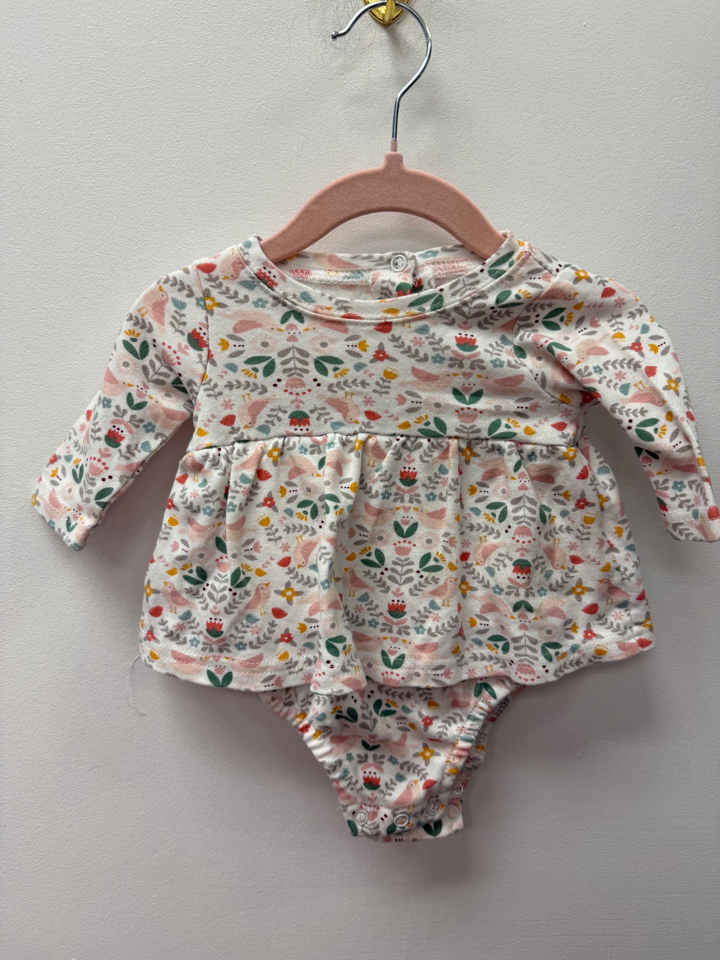 THE PEANUT SHELL ONESIE DRESS SIZE NEWBORN