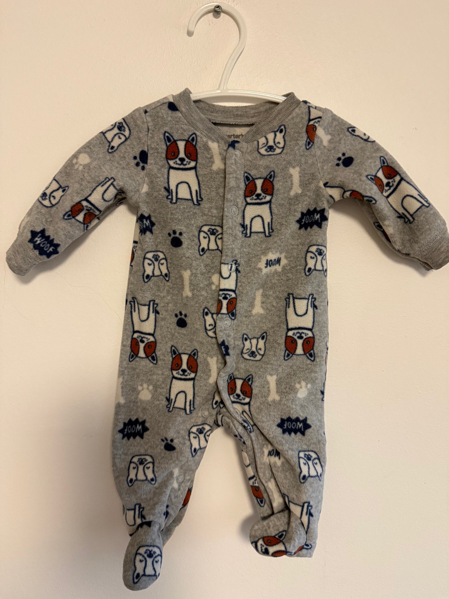 CARTERS FLEECE DOG SLEEPER SIZE NEWBORN