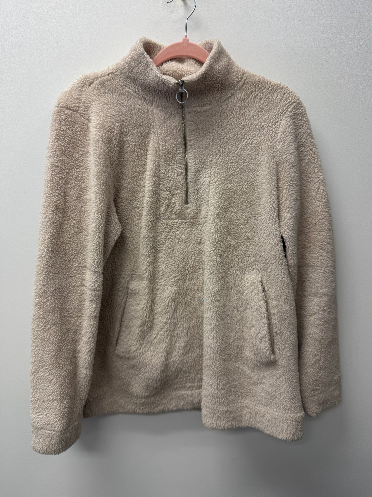THYME MATERNITY SHERPA PULLOVER SIZE LARGE