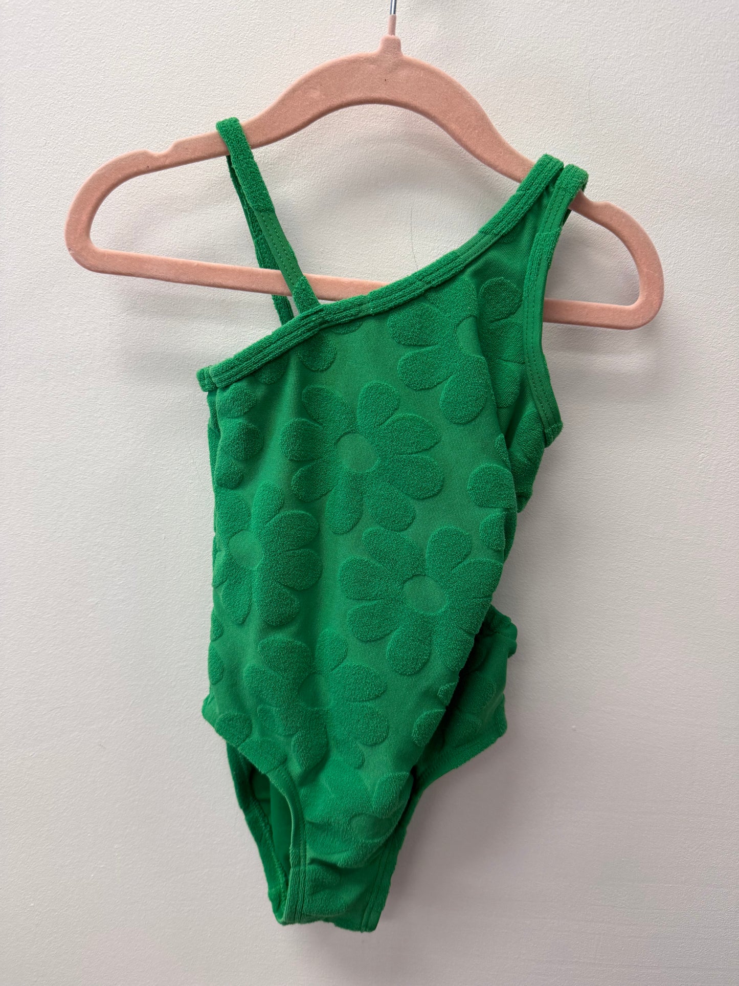 OLD NAVY GREEN DAISY BATHING SUIT SIZE 3T