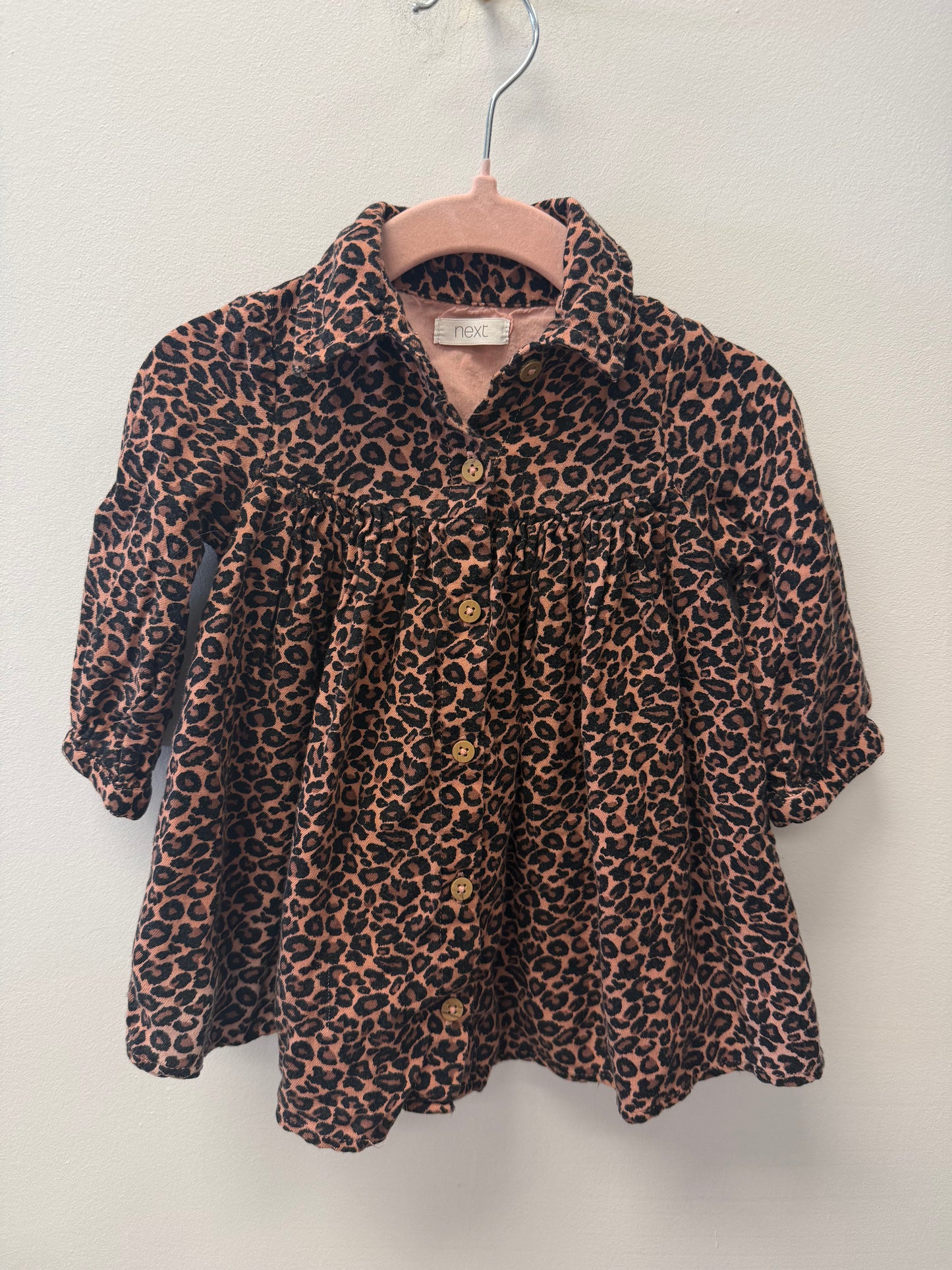 NEXT BABY CHEETAH DRESS SIZE 6-9M