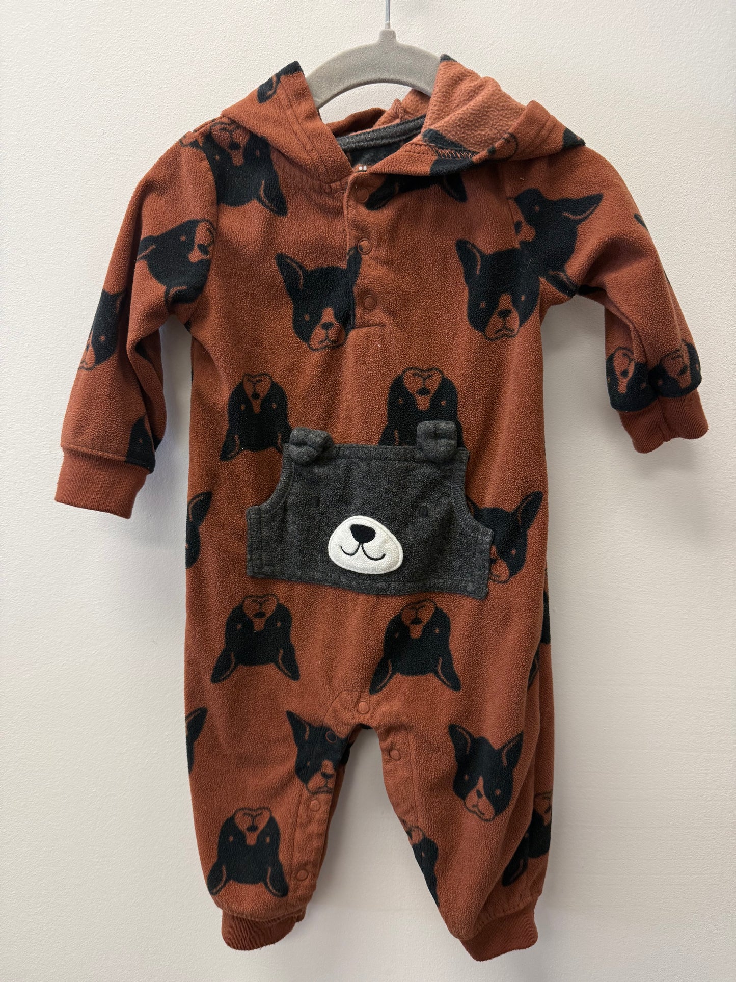 CARTERS FLEECE HOODED ONE PIECE SIZE 6-9M