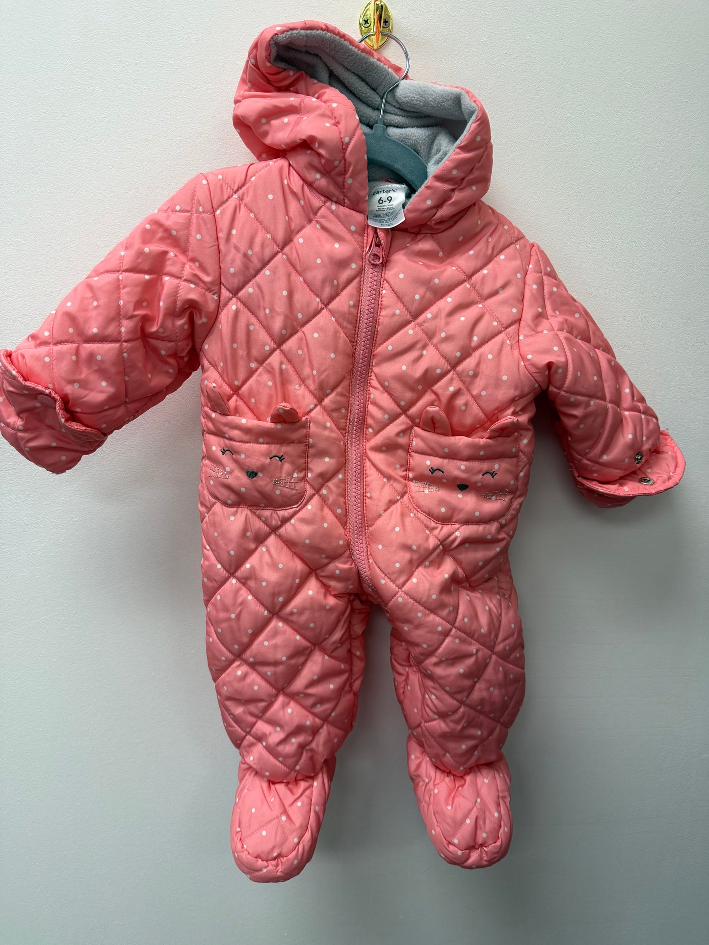 CARTERS PINK 6-9M SNOWSUIT