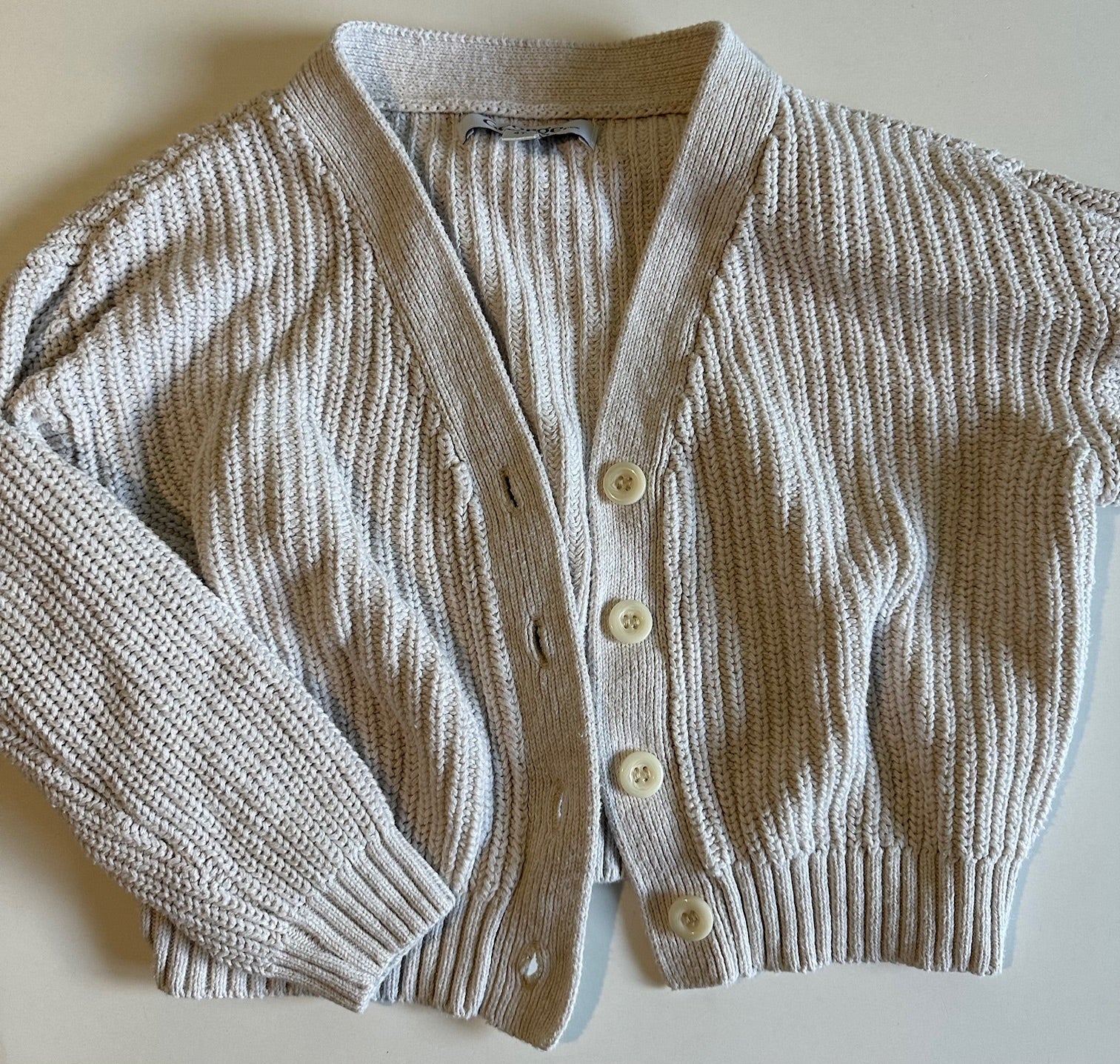 George, Ivory Button-Up Cardigan - Size 4T – Linen for Littles