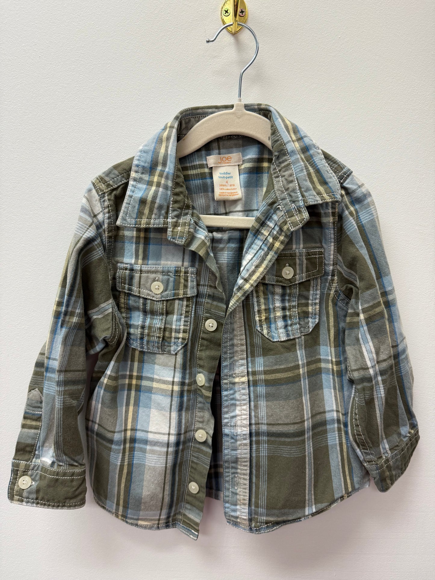 JOE FRESH GREEN PLAID SIZE 4T
