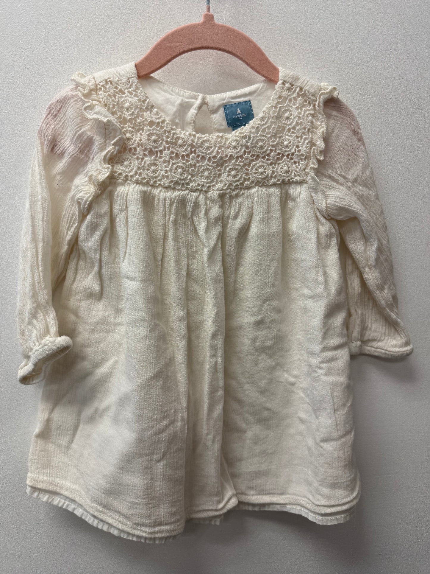 BABY GAP WHITE DRESS SIZE 18-24M