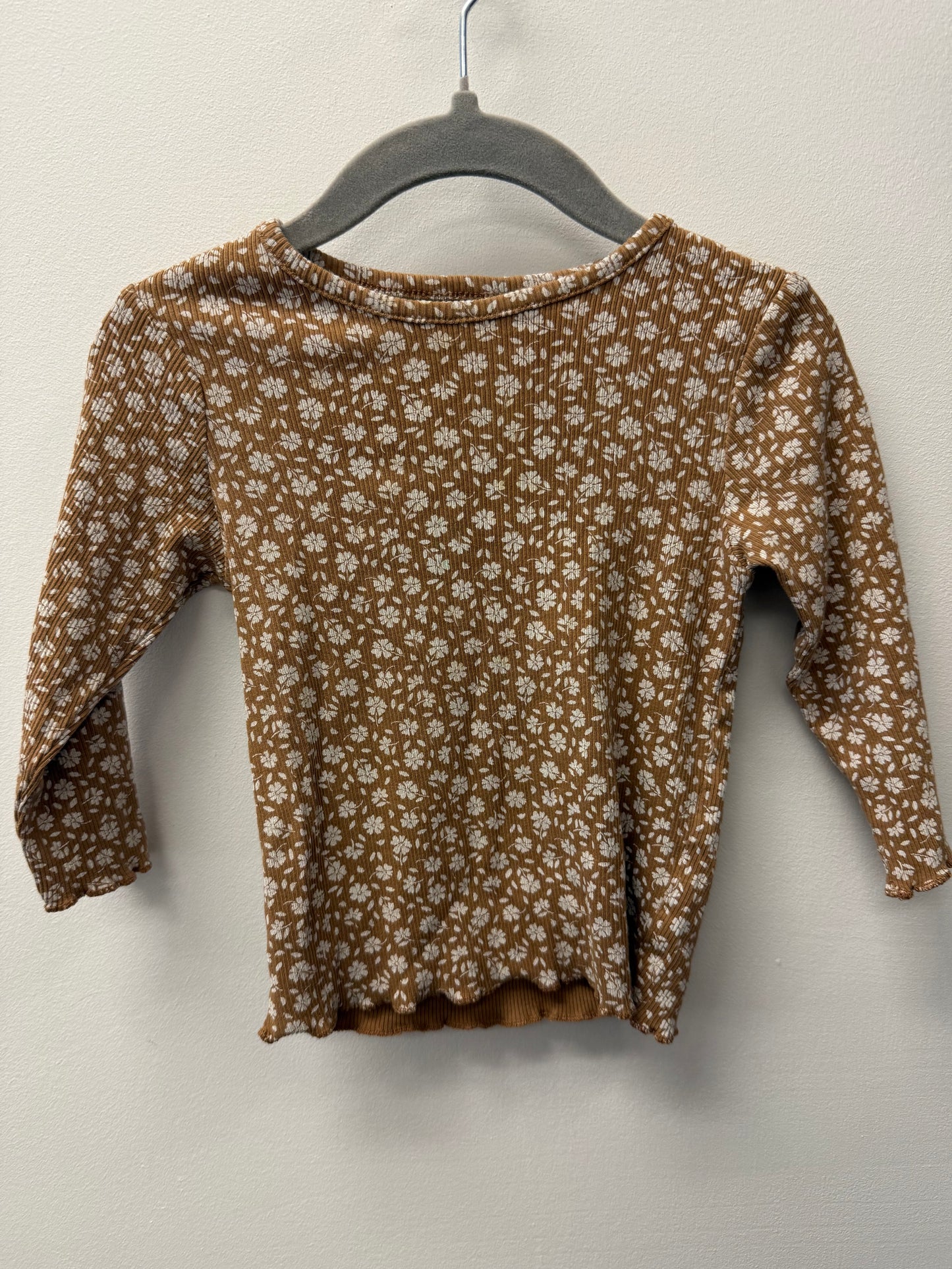 GEORGE BROWN FLORAL SHIRT SIZE 12-18M