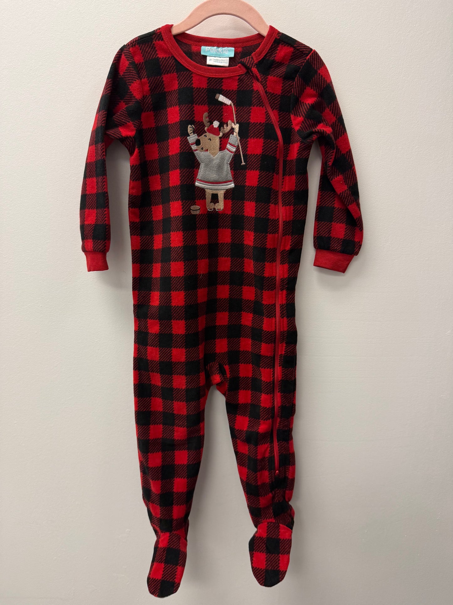 PEKKLE FLEECE MOOSE SLEEPER SIZE 2T