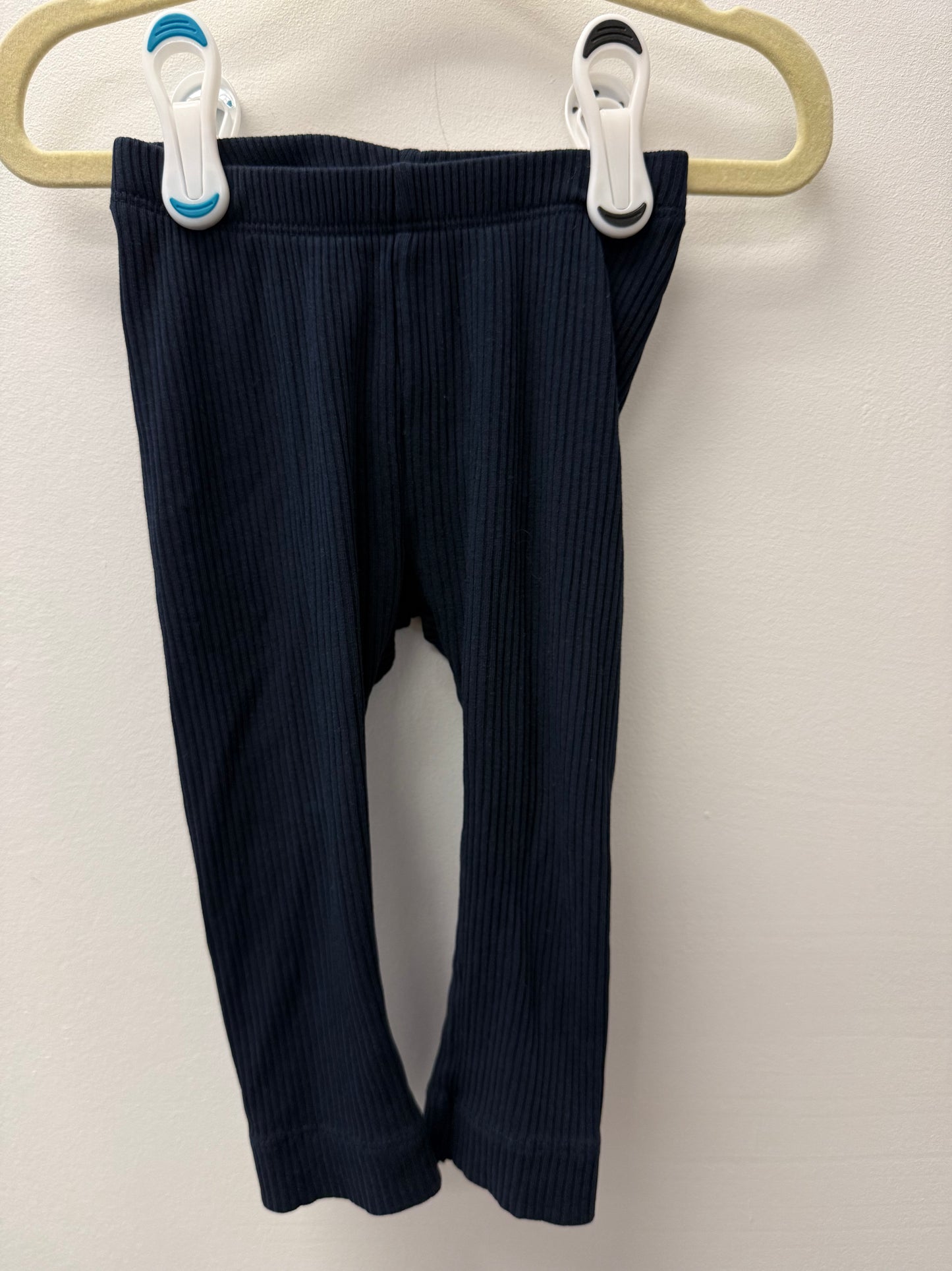 OLD NAVY BLUE RIBBED LEGGINGS SIZE 12-18M