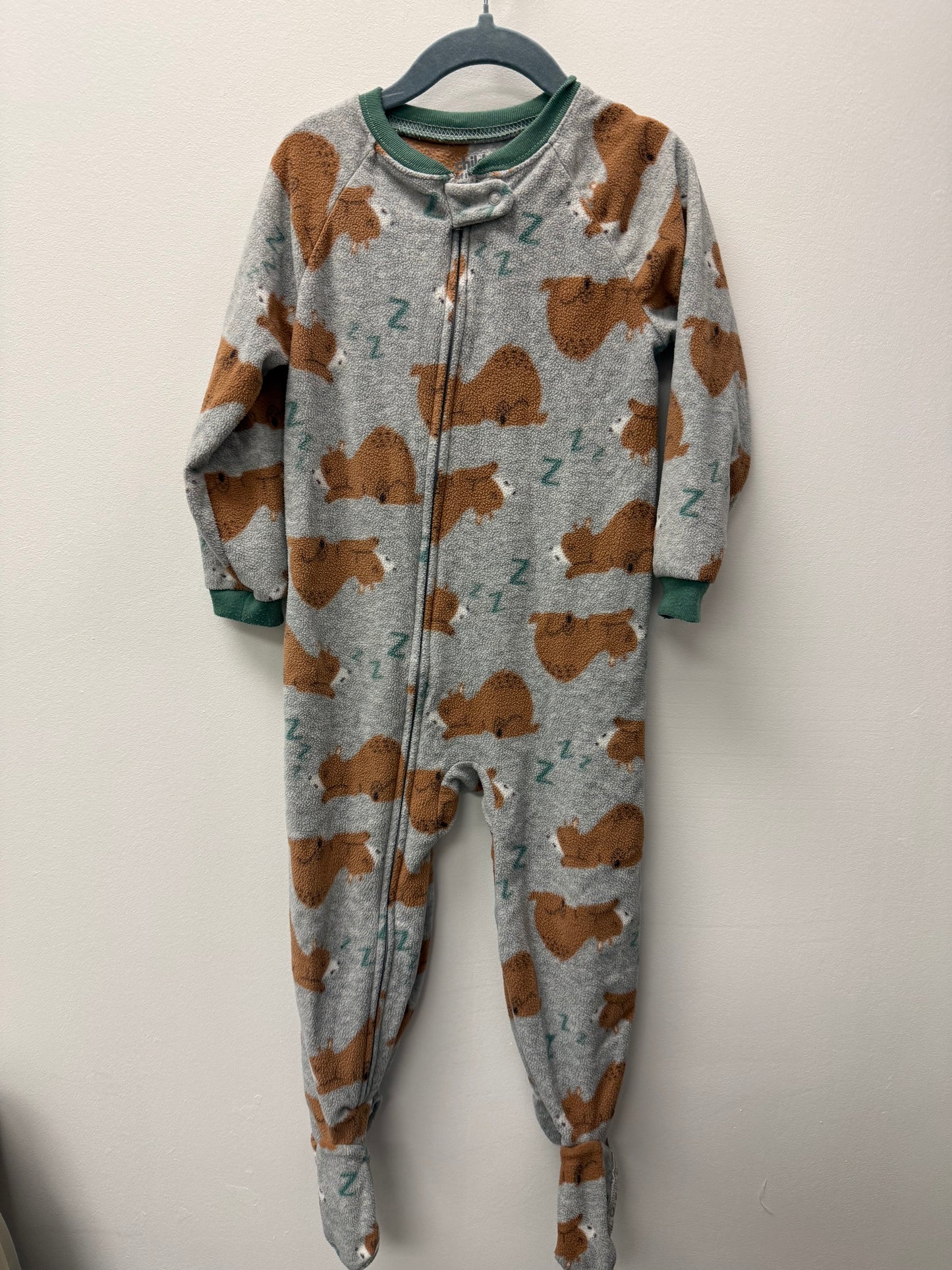 CARTERS FLEECE BEAR SLEEPER SIZE 3T