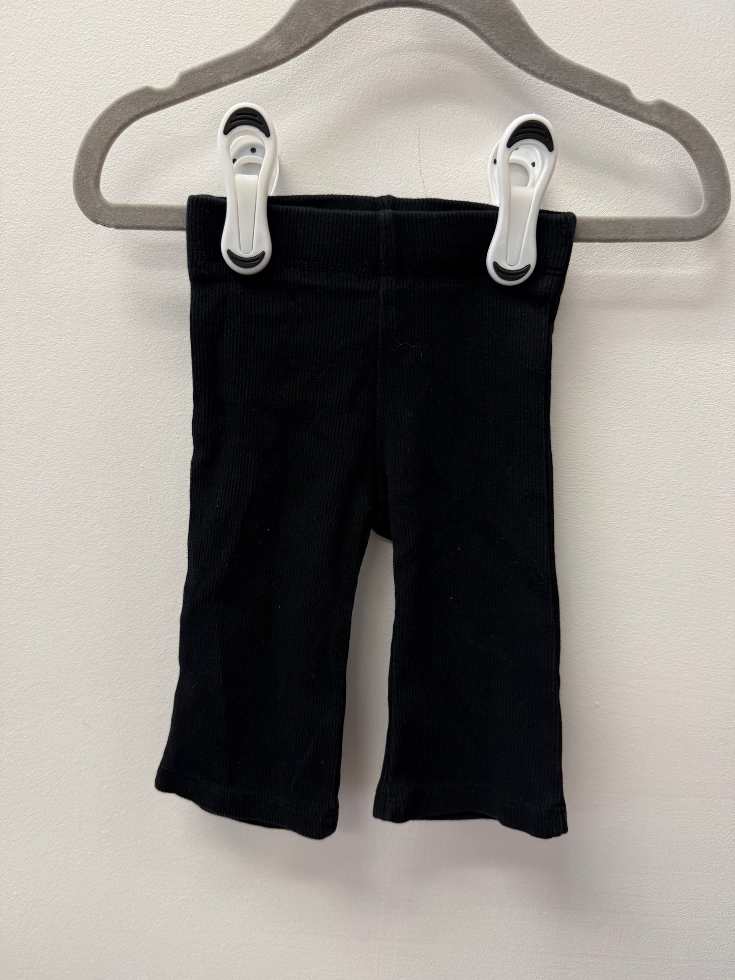 GEORGE BLACK RIBBED FLARE PANTS SIZE 0-3M