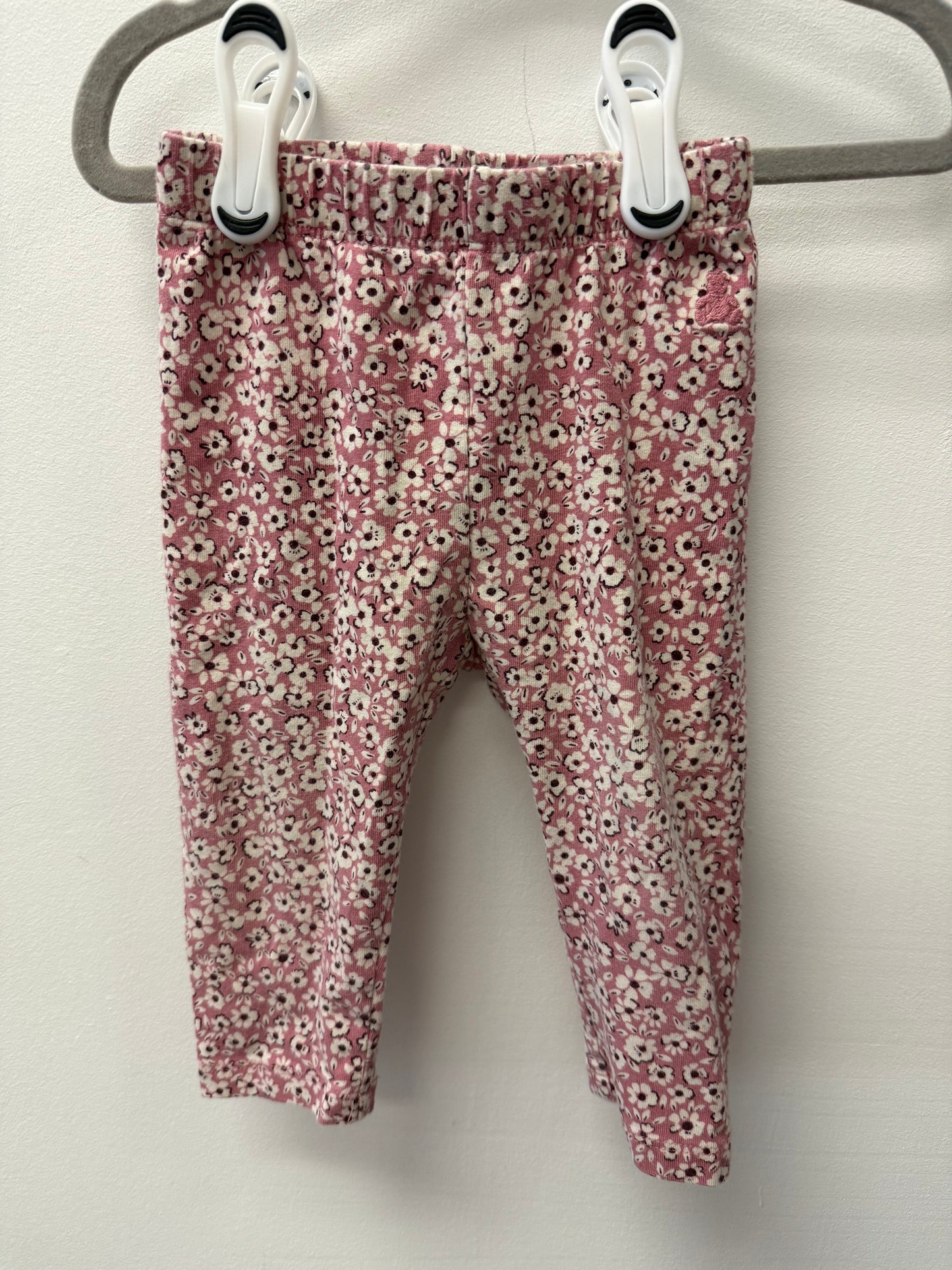 BABY GAP FLORAL LEGGINGS SIZE 6-12M