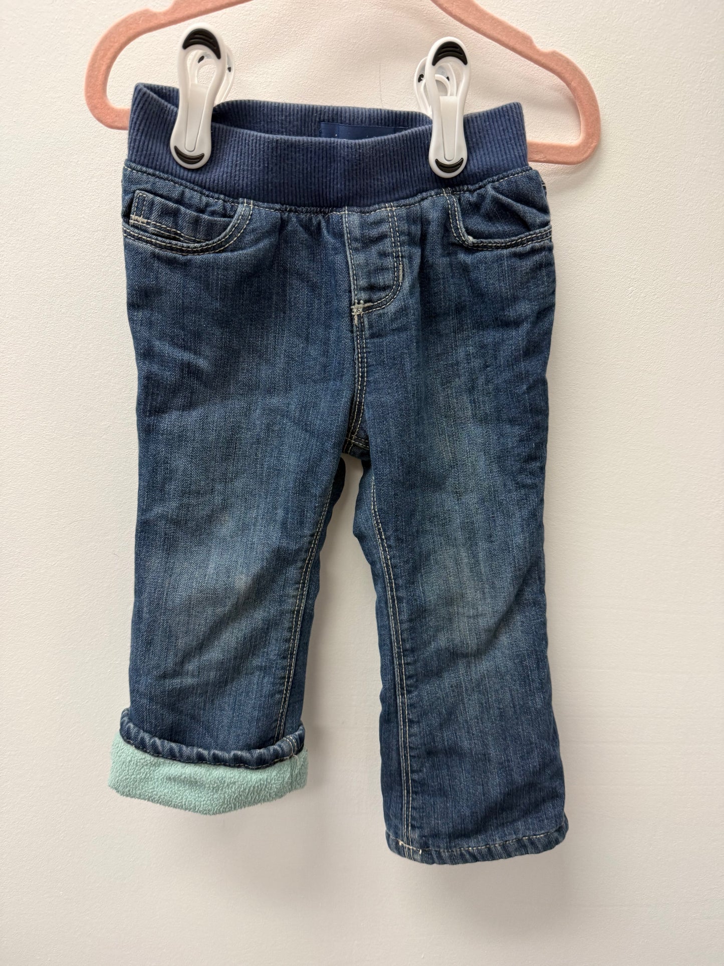 OLD NAVY FLEECE LINED BOOT CUT JEANS SIZE 2T