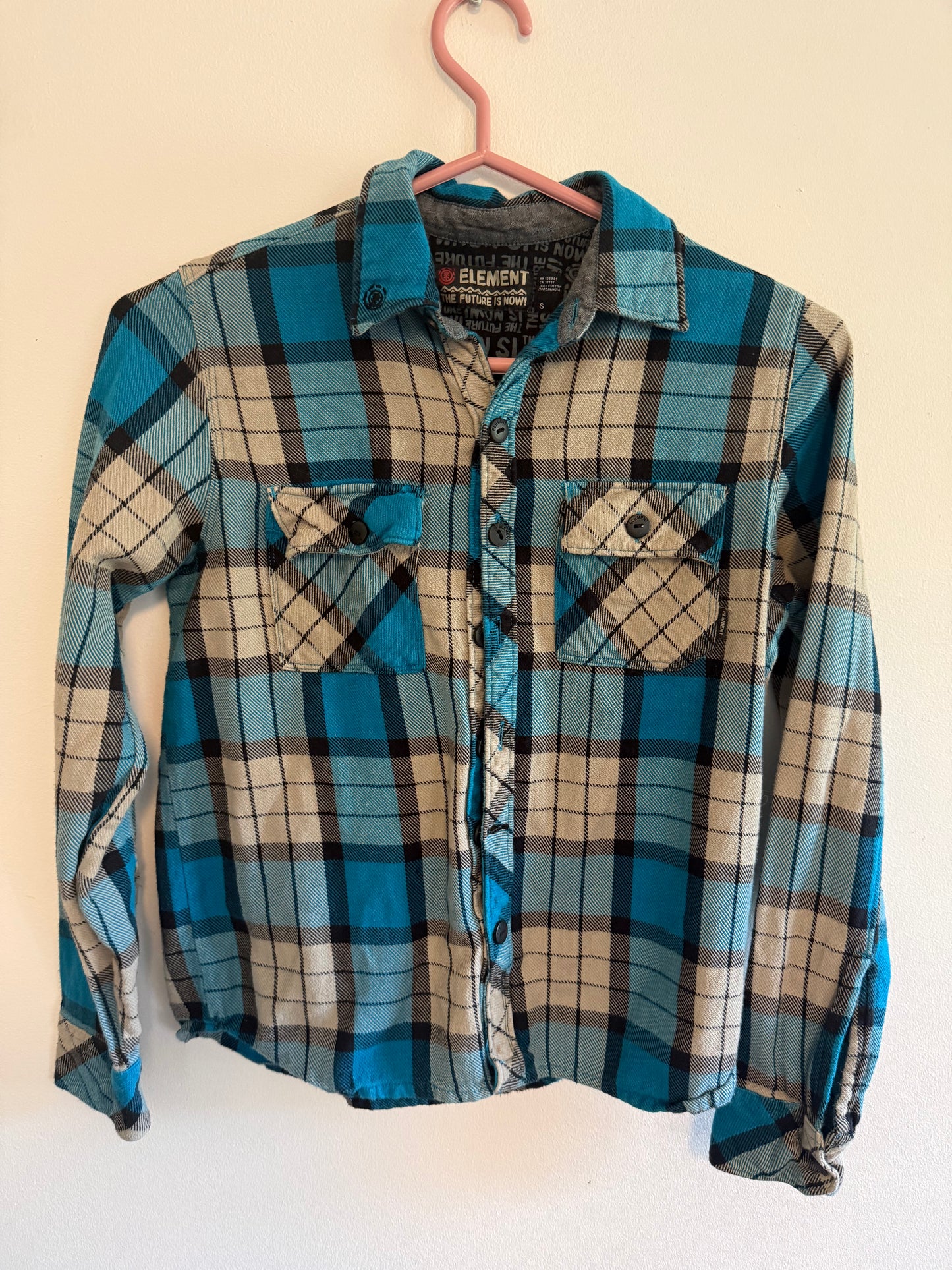ELEMENT BLUE PLAID SIZE 8-10
