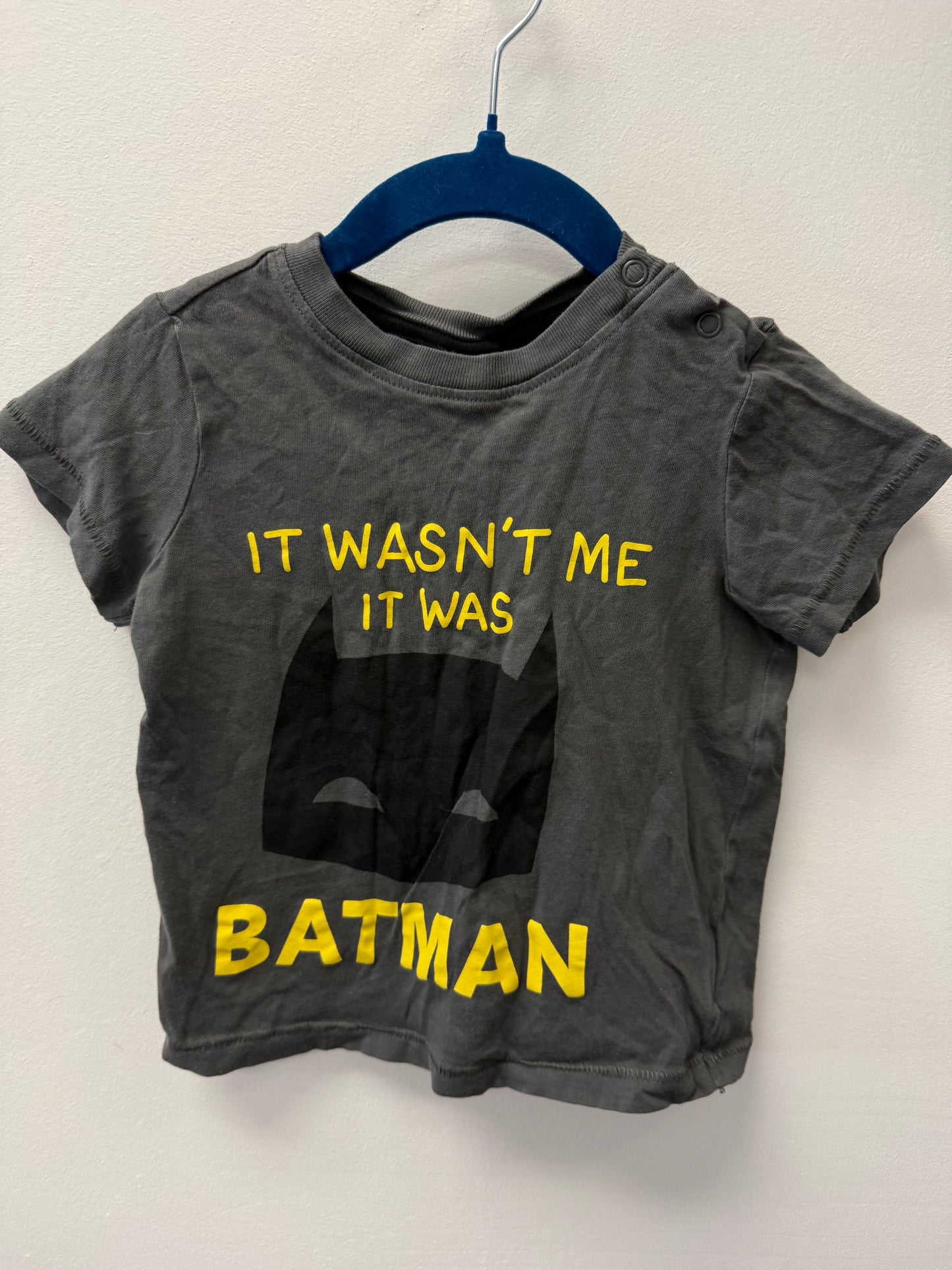 H&M BATMAN SHIRT SIZE 12-18M