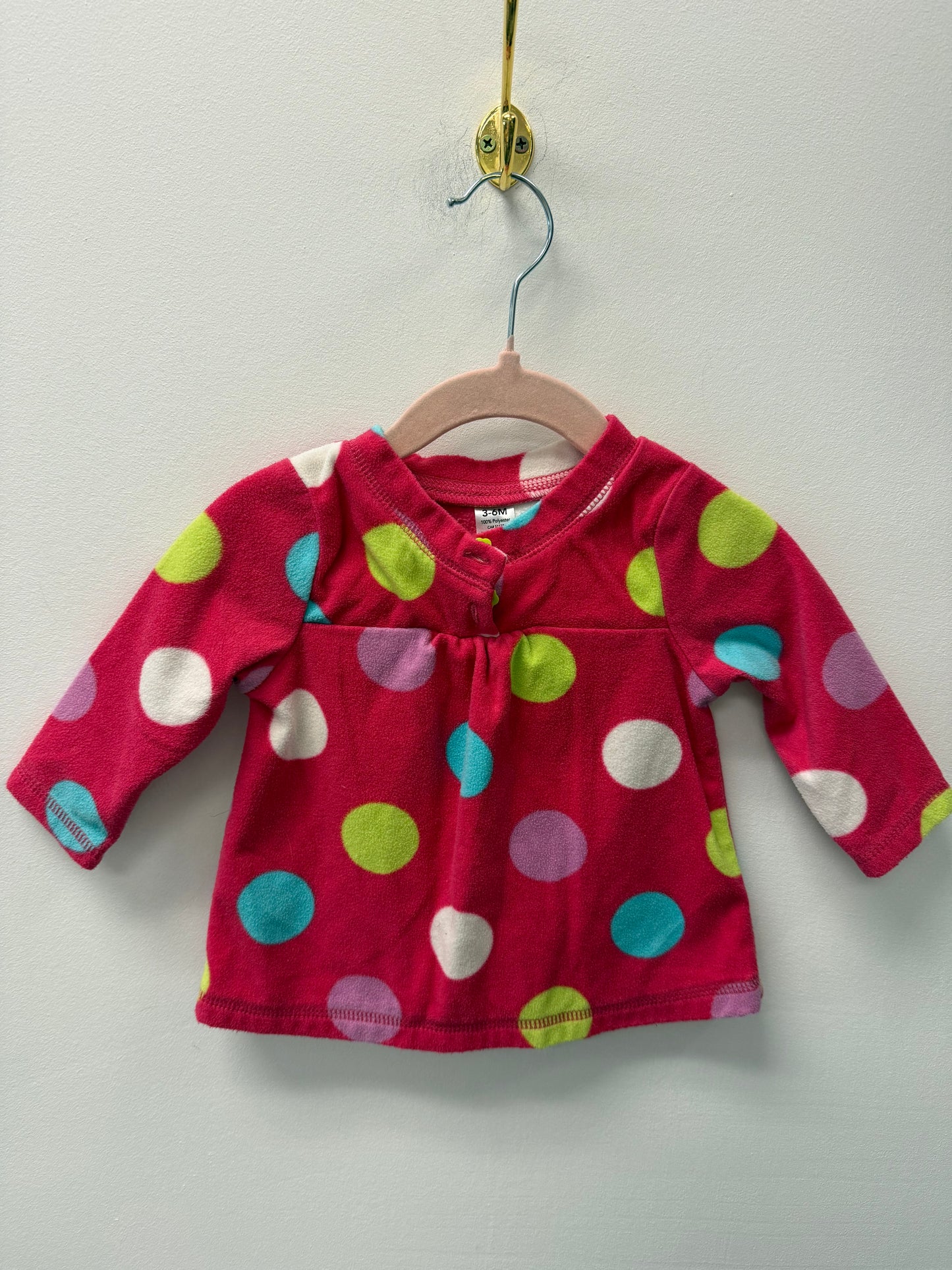GEORGE FLEECE POLKA DOT TOP SIZE 3-6M