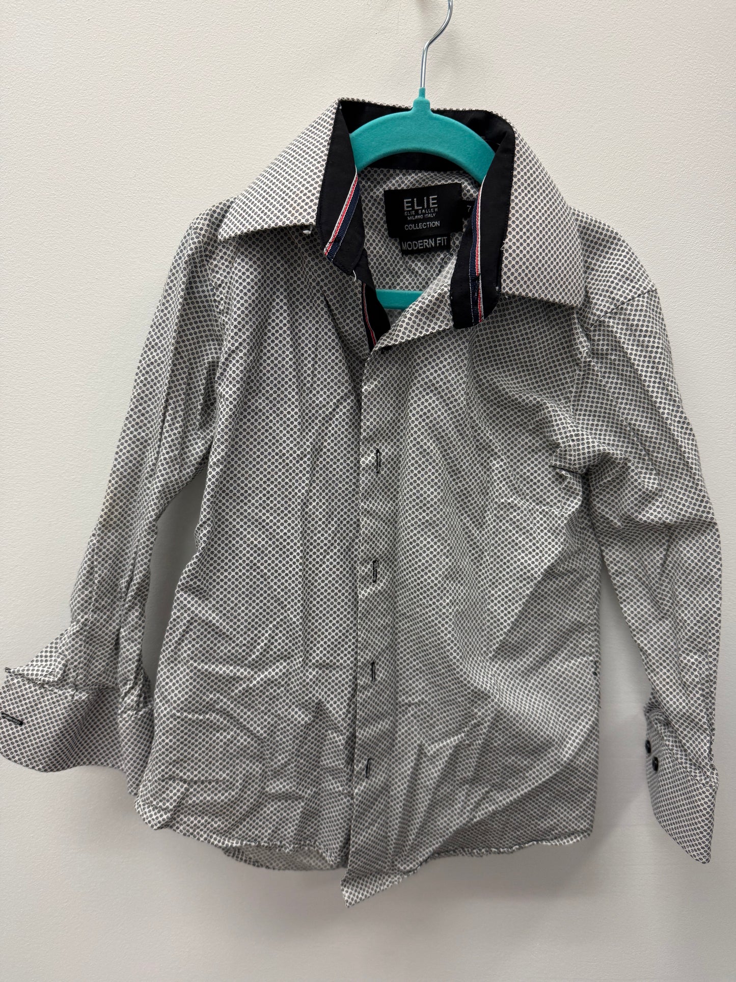 ELIE BALLEH BUTTON UP SIZE 7