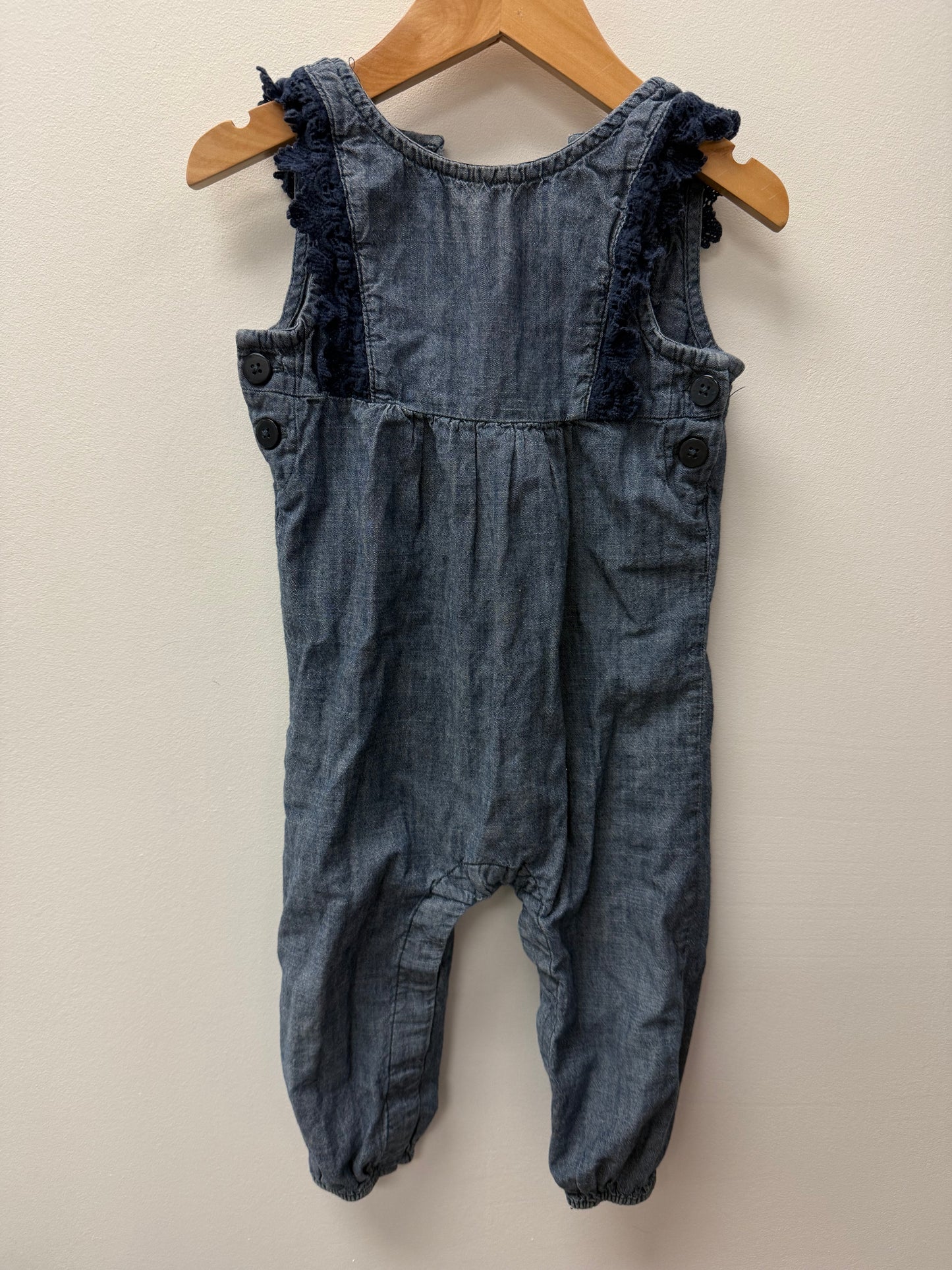 GEORGE DENIM COLOR ROMPER SIZE 18-24M
