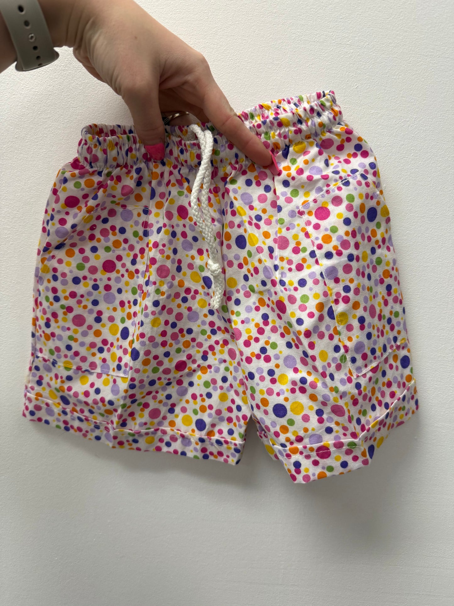 3 POMMES POLKA DOT SHORTS SIZE 1-2T