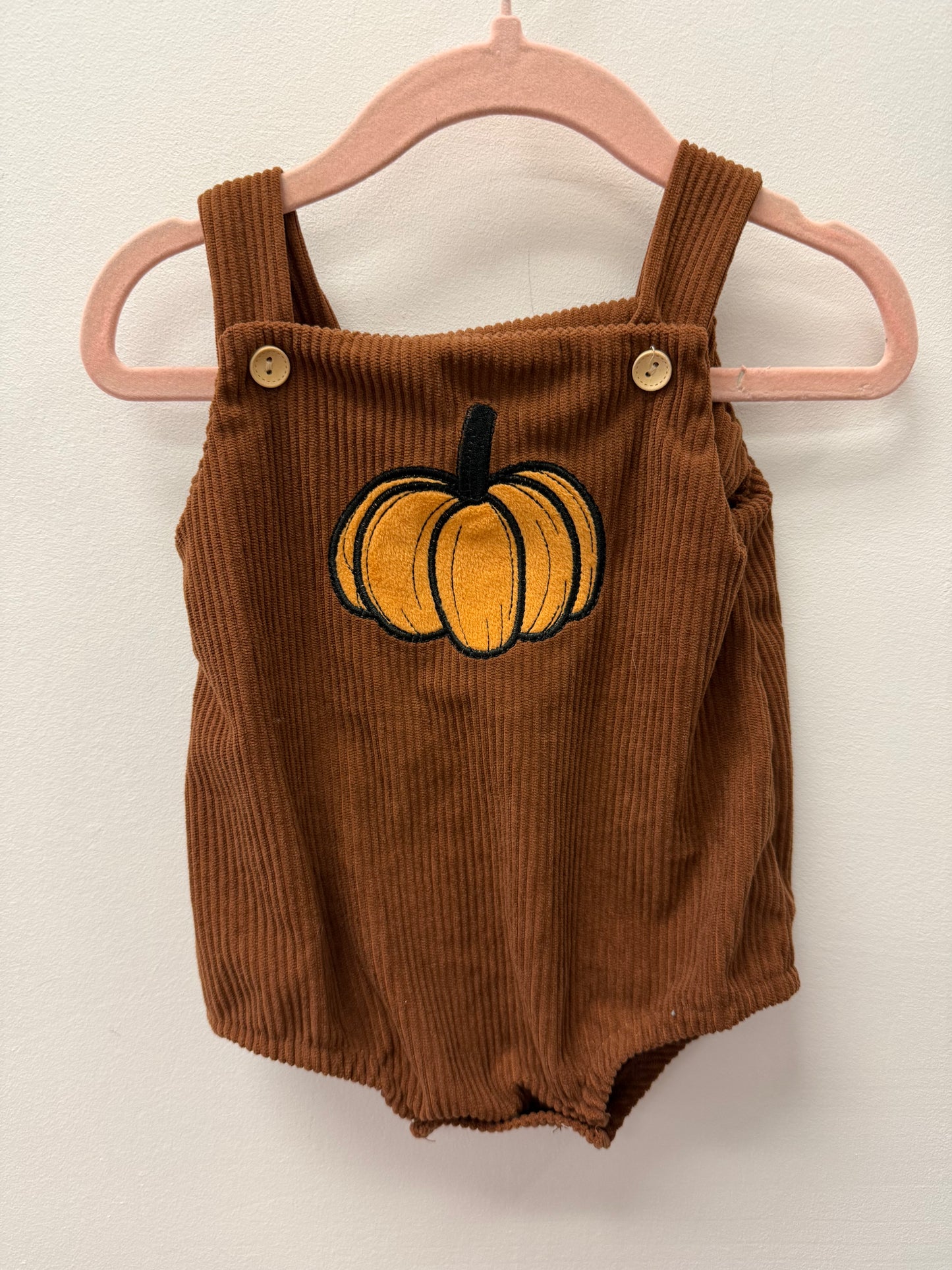 PUMPKIN BUBBLE ROMPER SIZE 3-6M