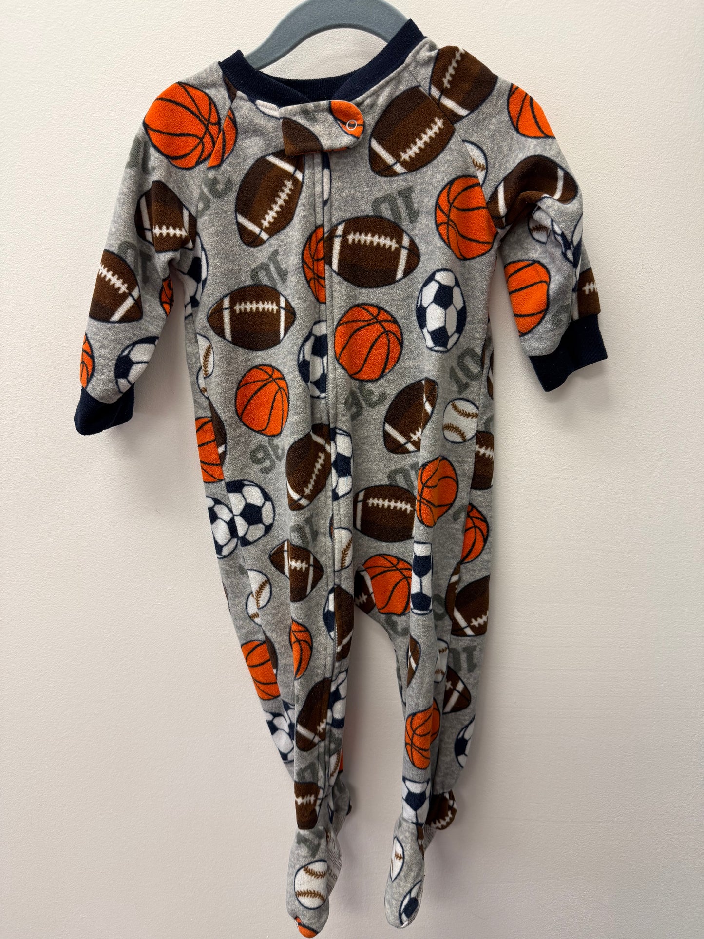 CARTERS FLEECE SPORTS SLEEPER SIZE 12M