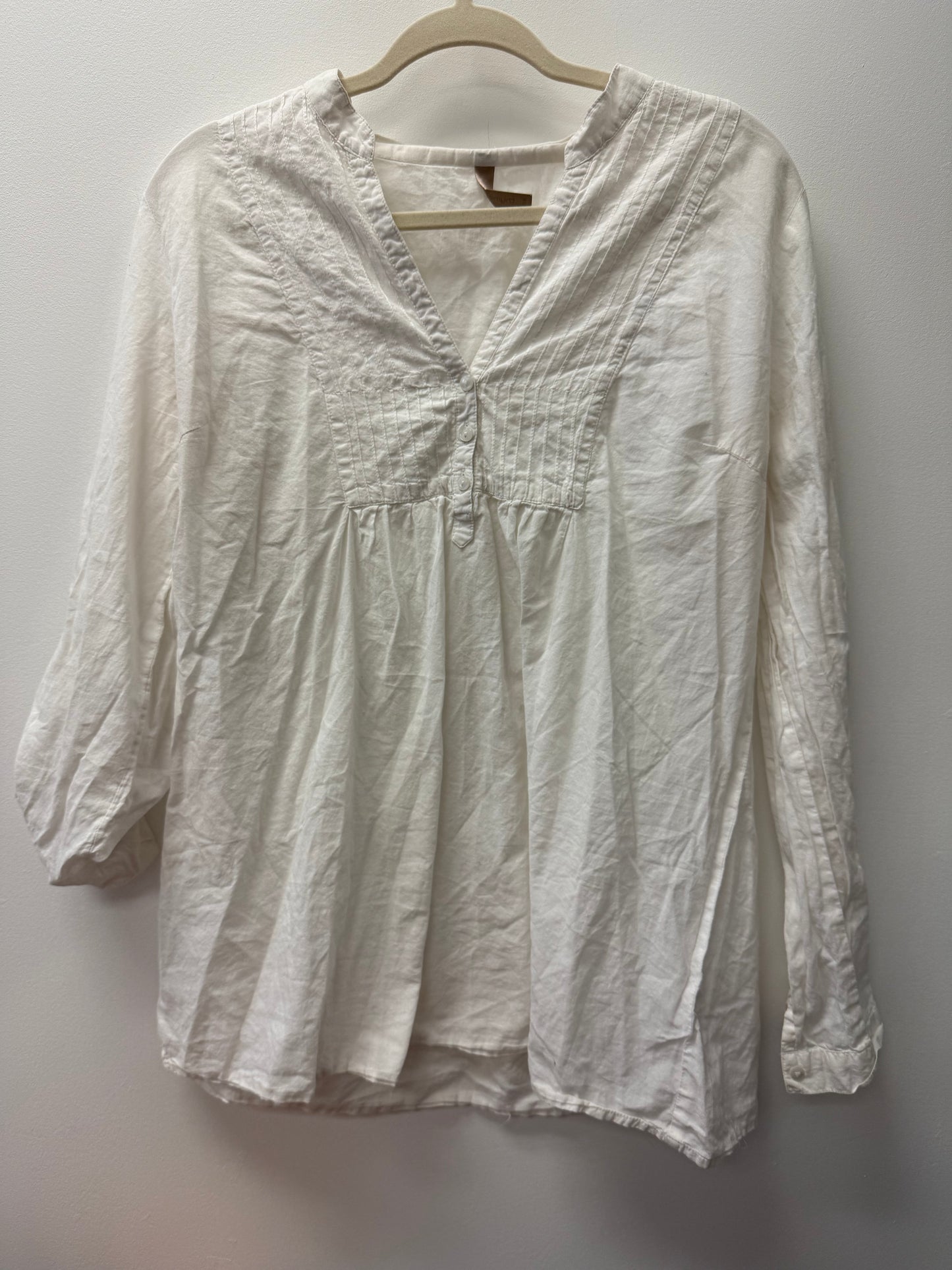 THYME MATERNITY WHITE LONG SLEEVE SIZE LARGE