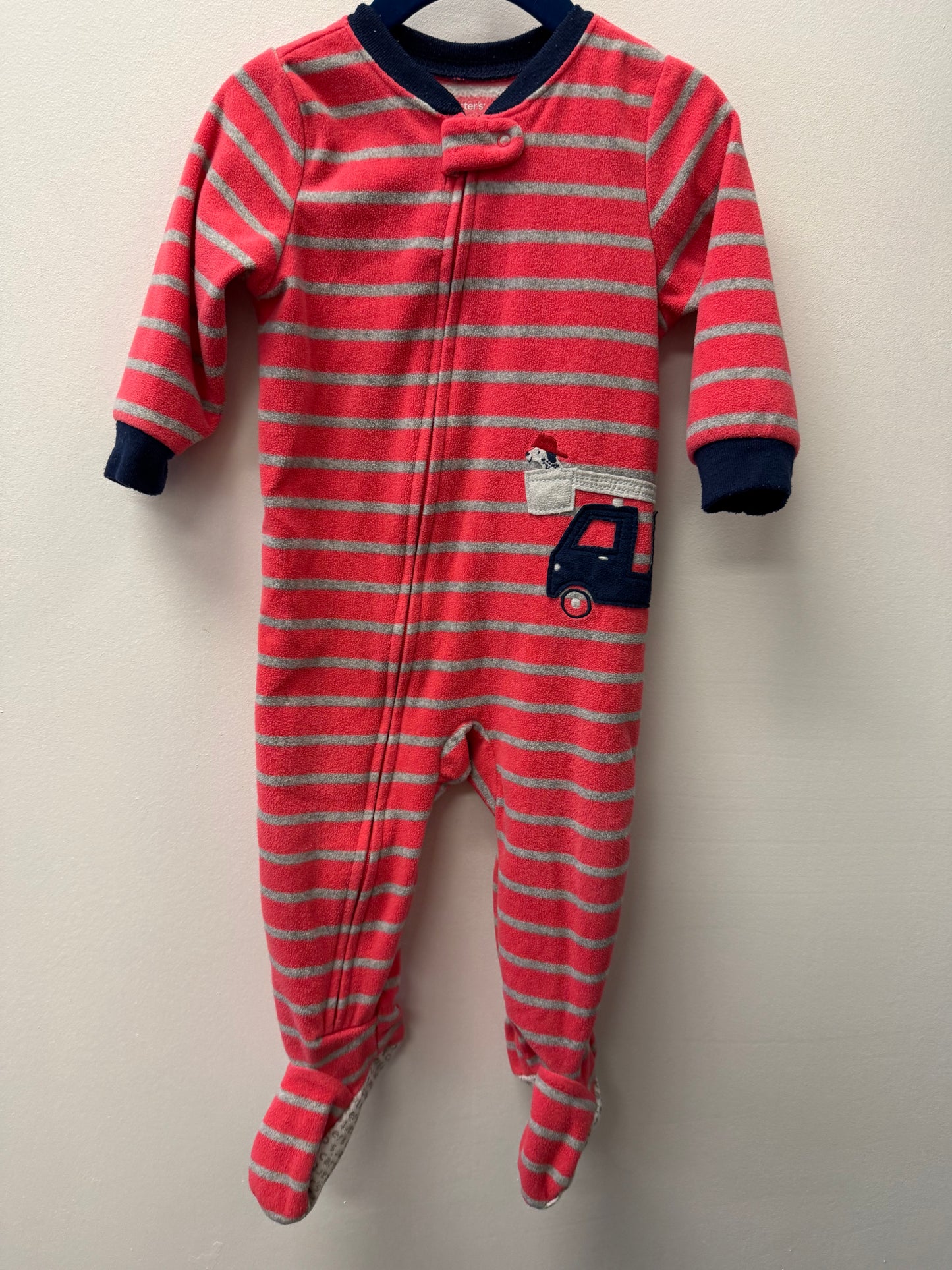 CARTERS FLEECE FIRE DOG SLEEPER SIZE 12M