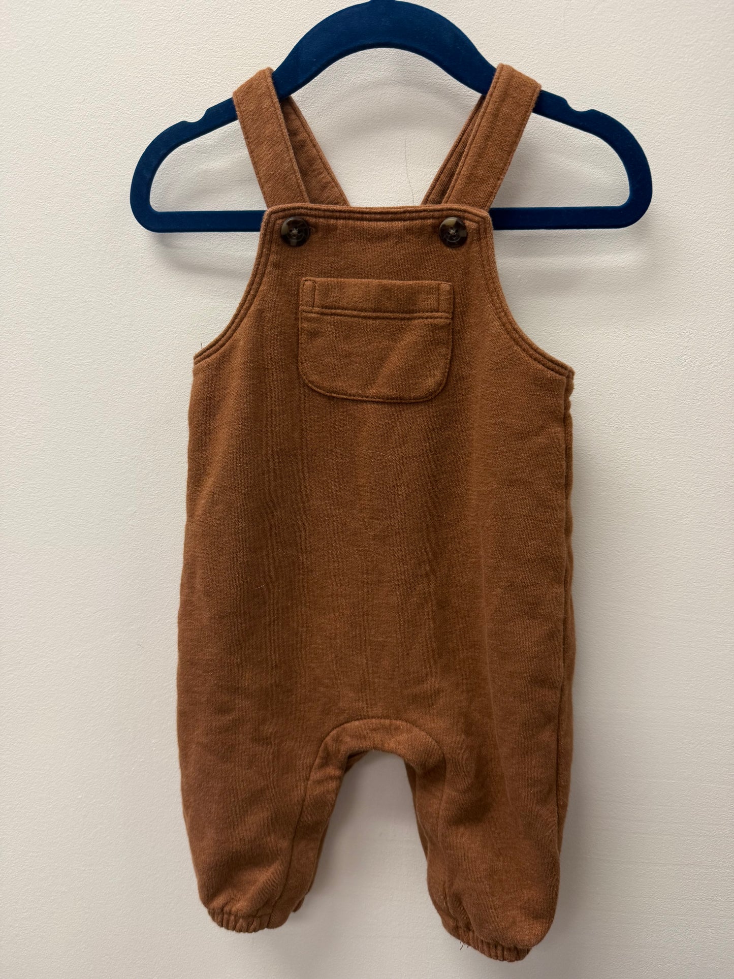 OLD NAVY BROWN OVERALLS SIZE 3-6M