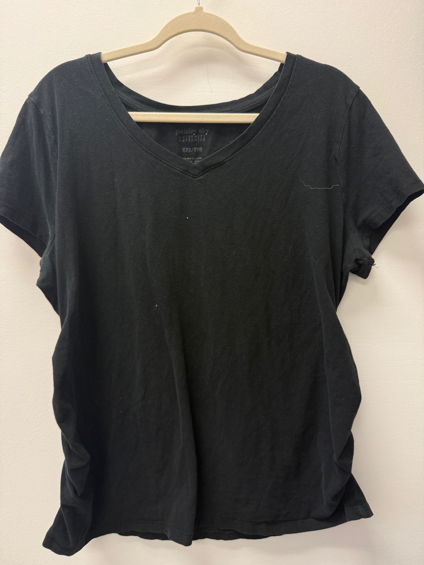 PAISLEY SKY BLACK MATERNITY SHIRT SIZE XXL