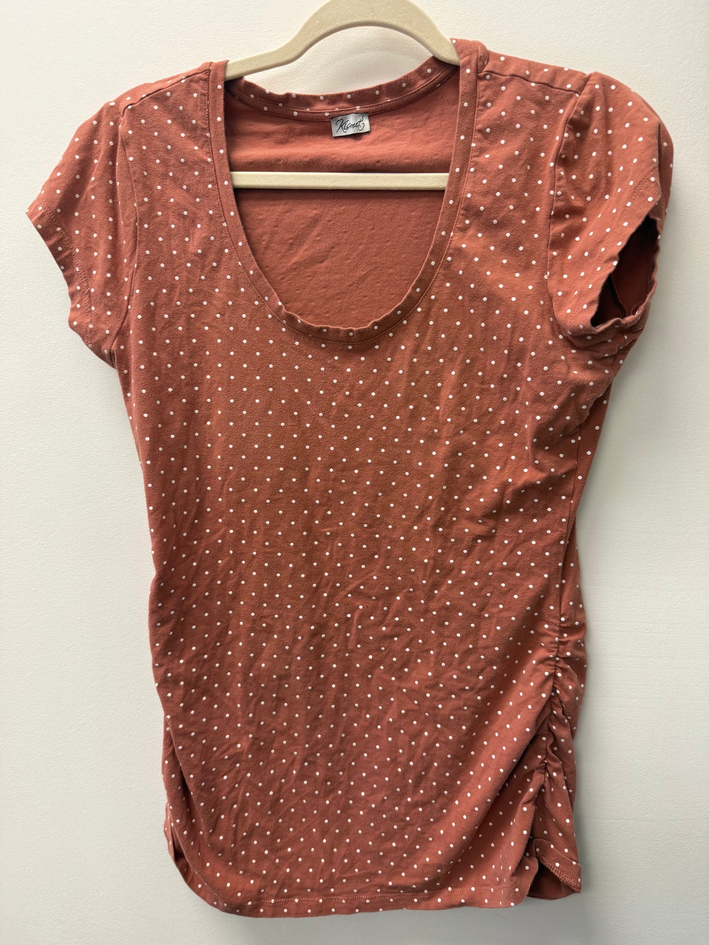 KISMET POLKA DOT MATERNITY SHIRT SIZE LARGE