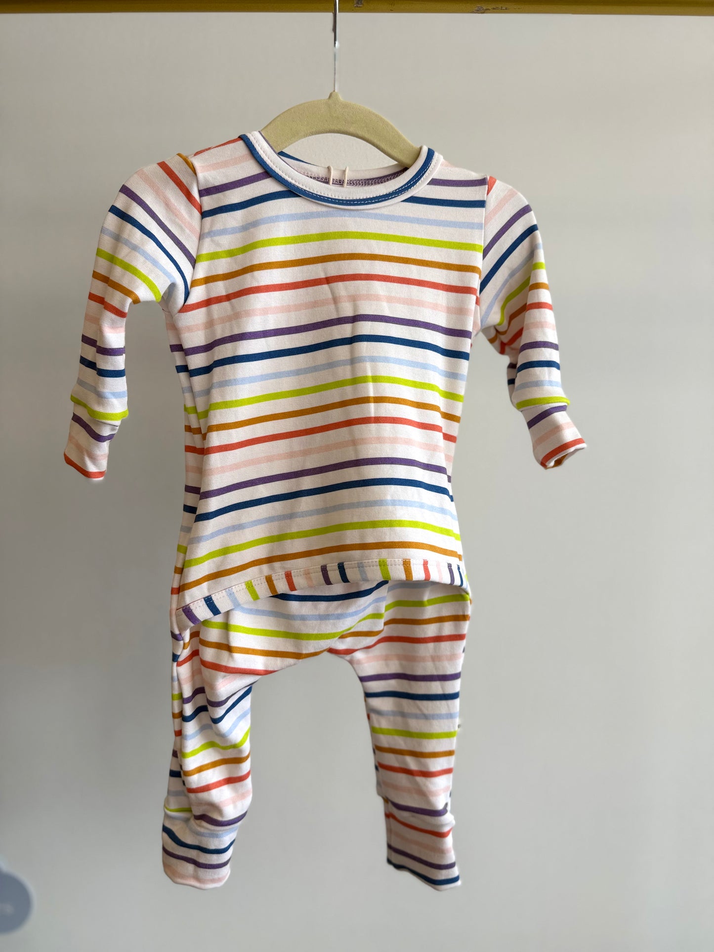 TEDDY LITTLE APPAREL NO ZIP ROMPER (STRIPES)