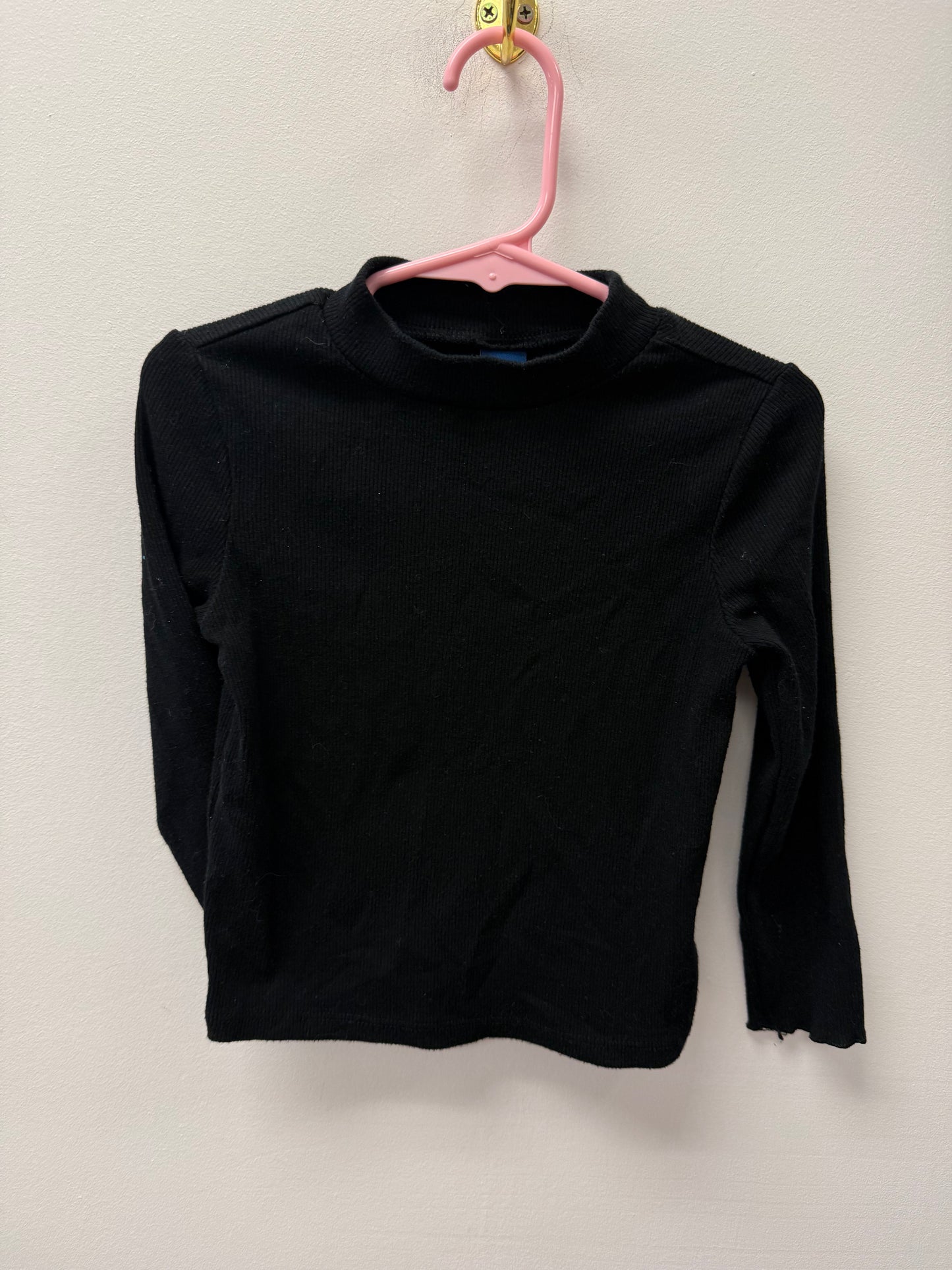 OLD NAVY BLACK RIBBED LONG SLEEVE SIZE 2T
