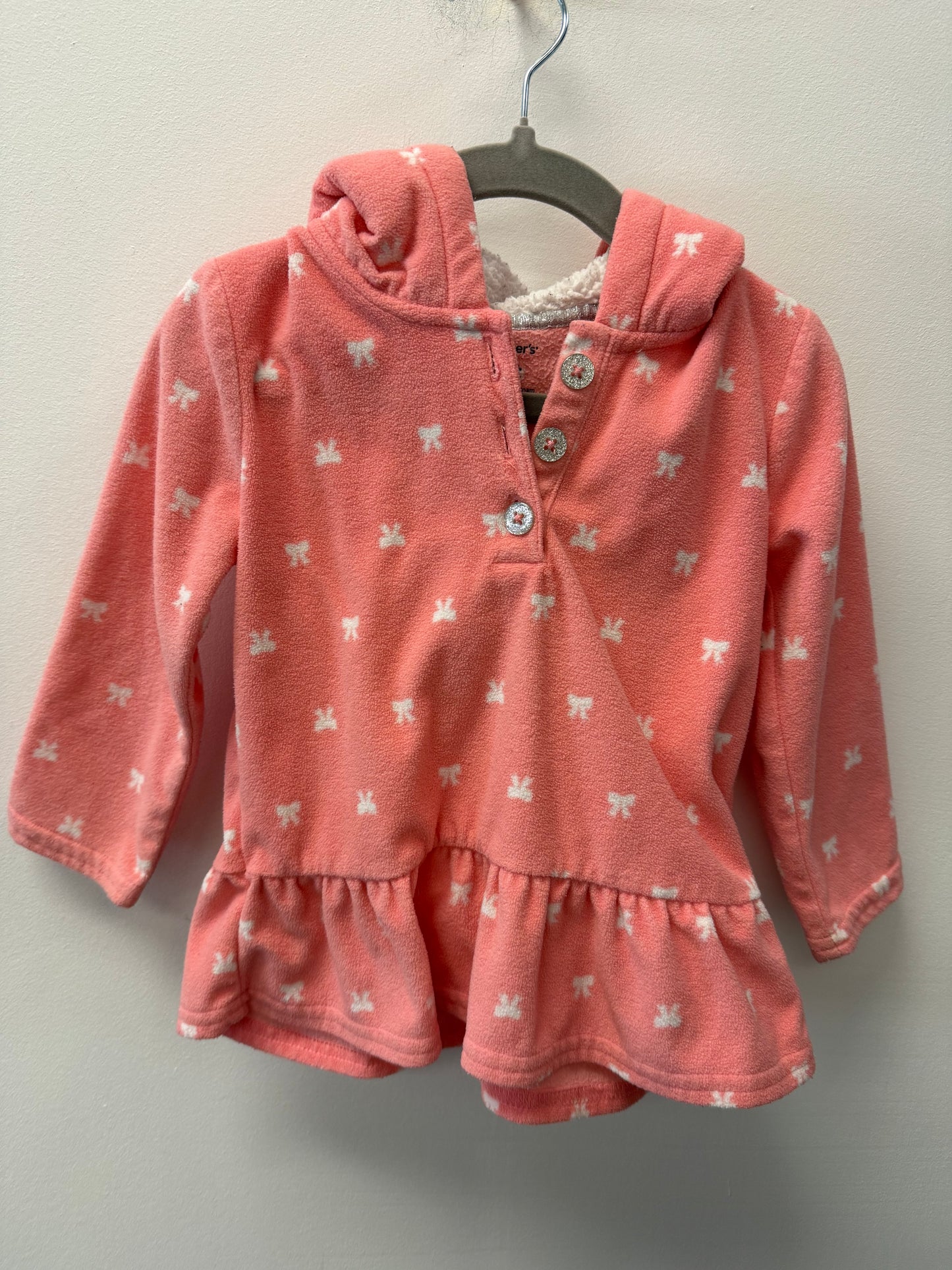 CARTERS FLEECE BOW SWEATER SIZE 2T
