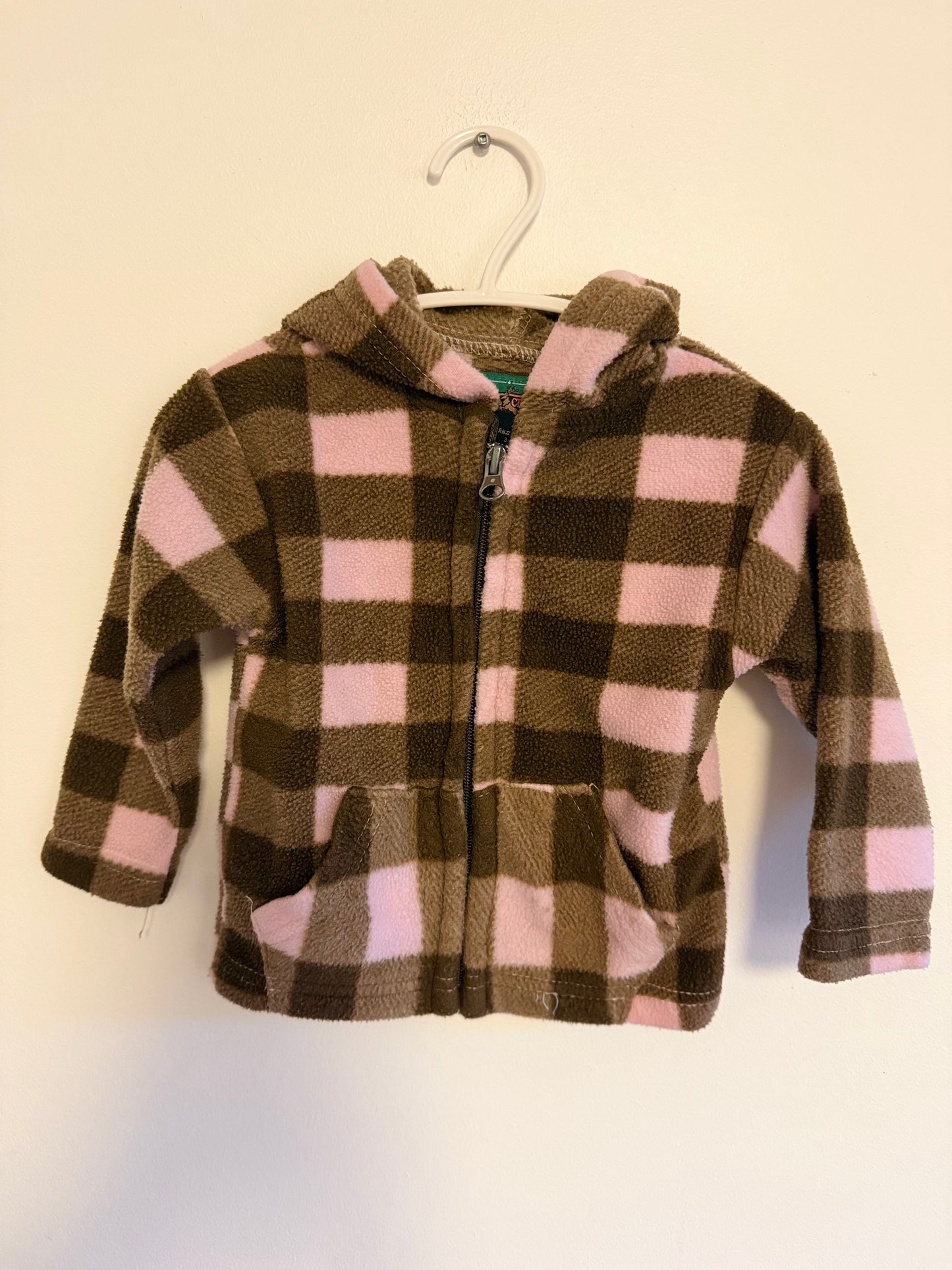 TRAIL QUEST FLEECE CHECKERED SWEATER SIZE 3-6M