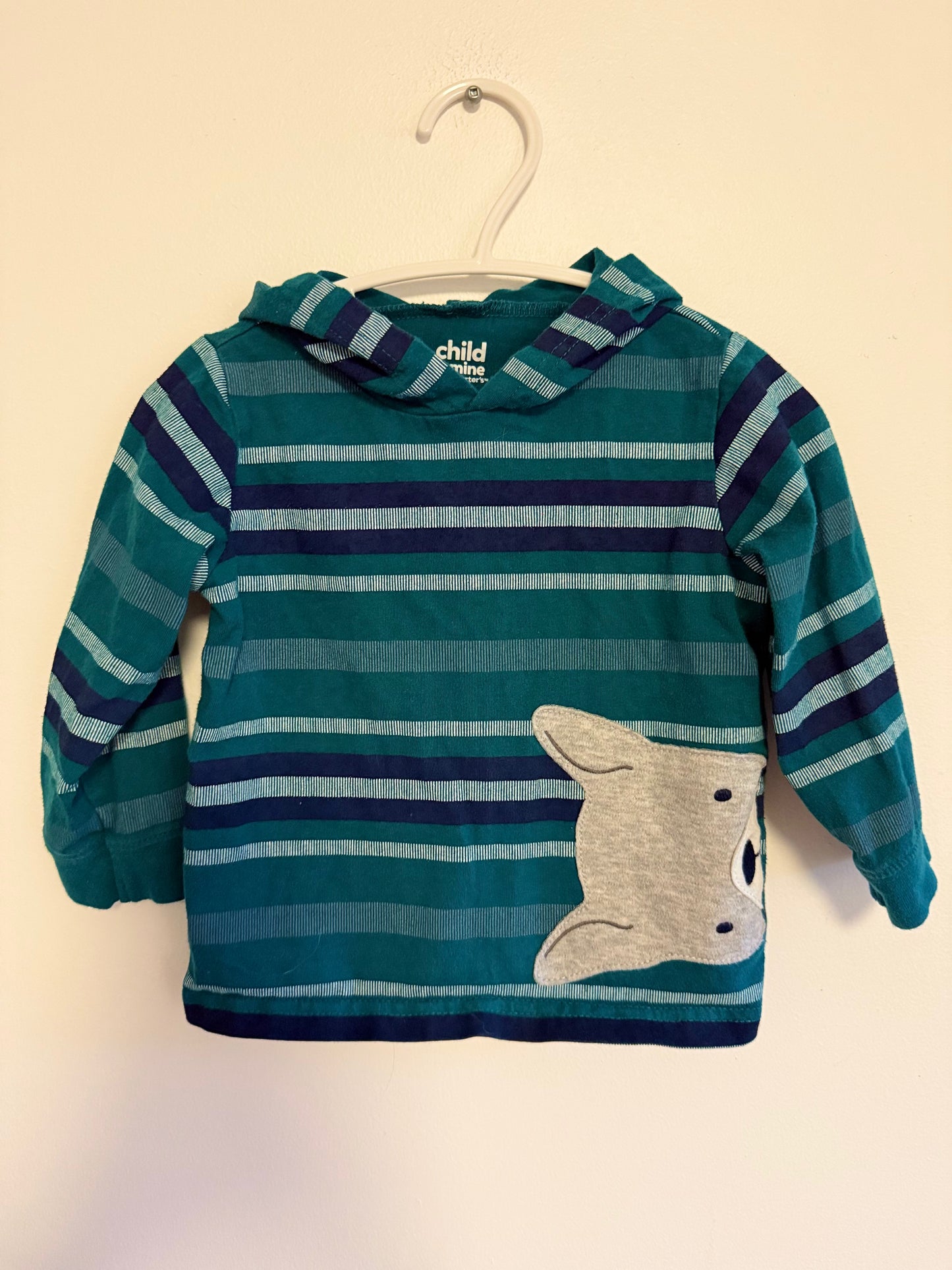 CARTERS HOODED DOG SHIRT SIZE 18M