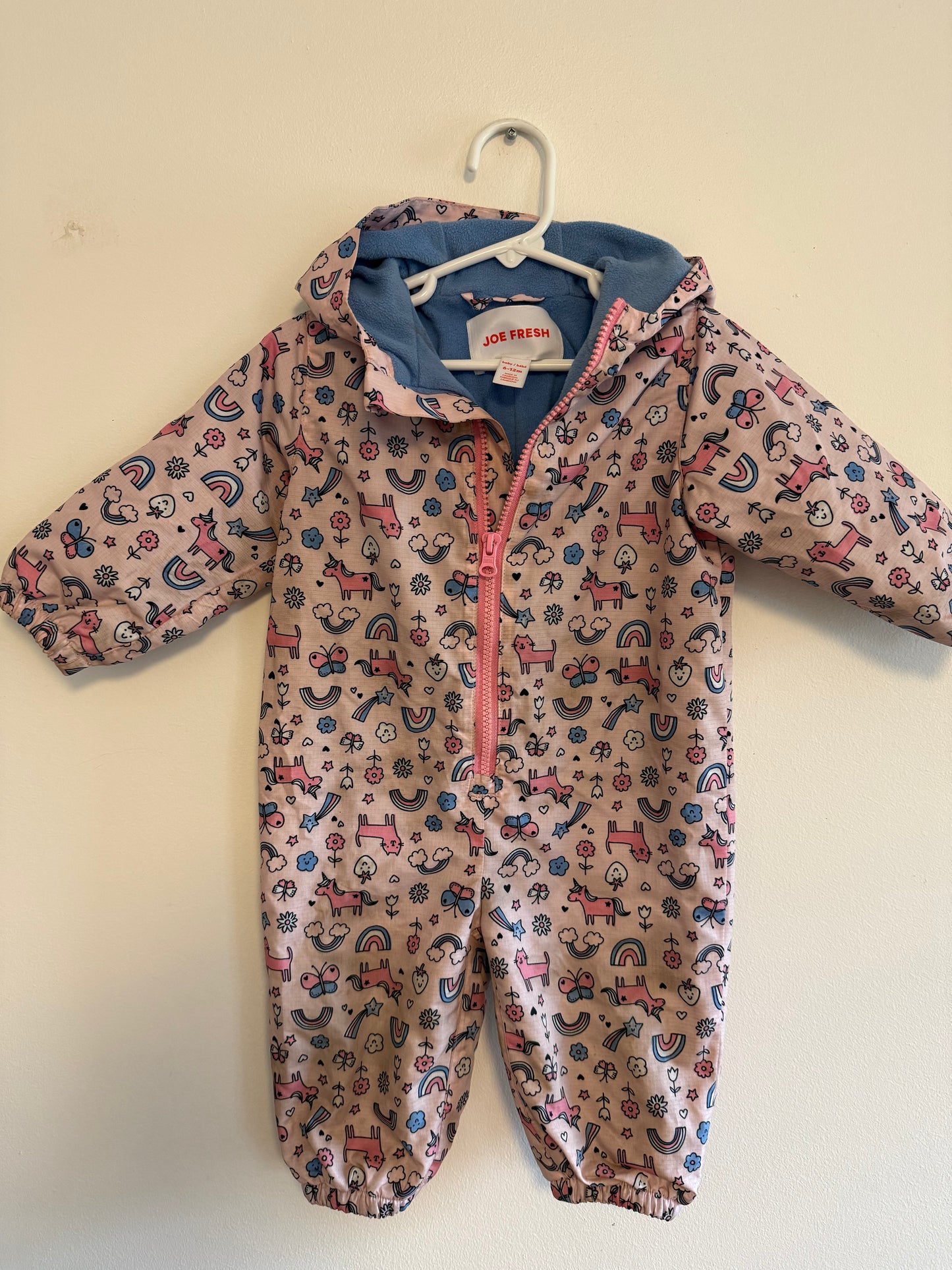 JOE FRESH LINED RAIN SUIT SIZE 6-12M