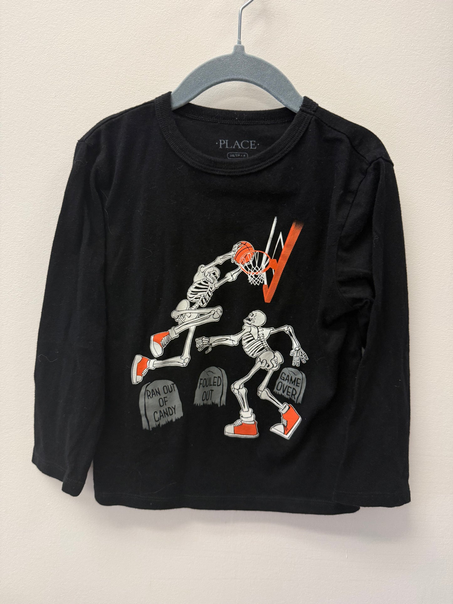 CHILDRENS PLACE SKELETON SHIRT SIZE 4T
