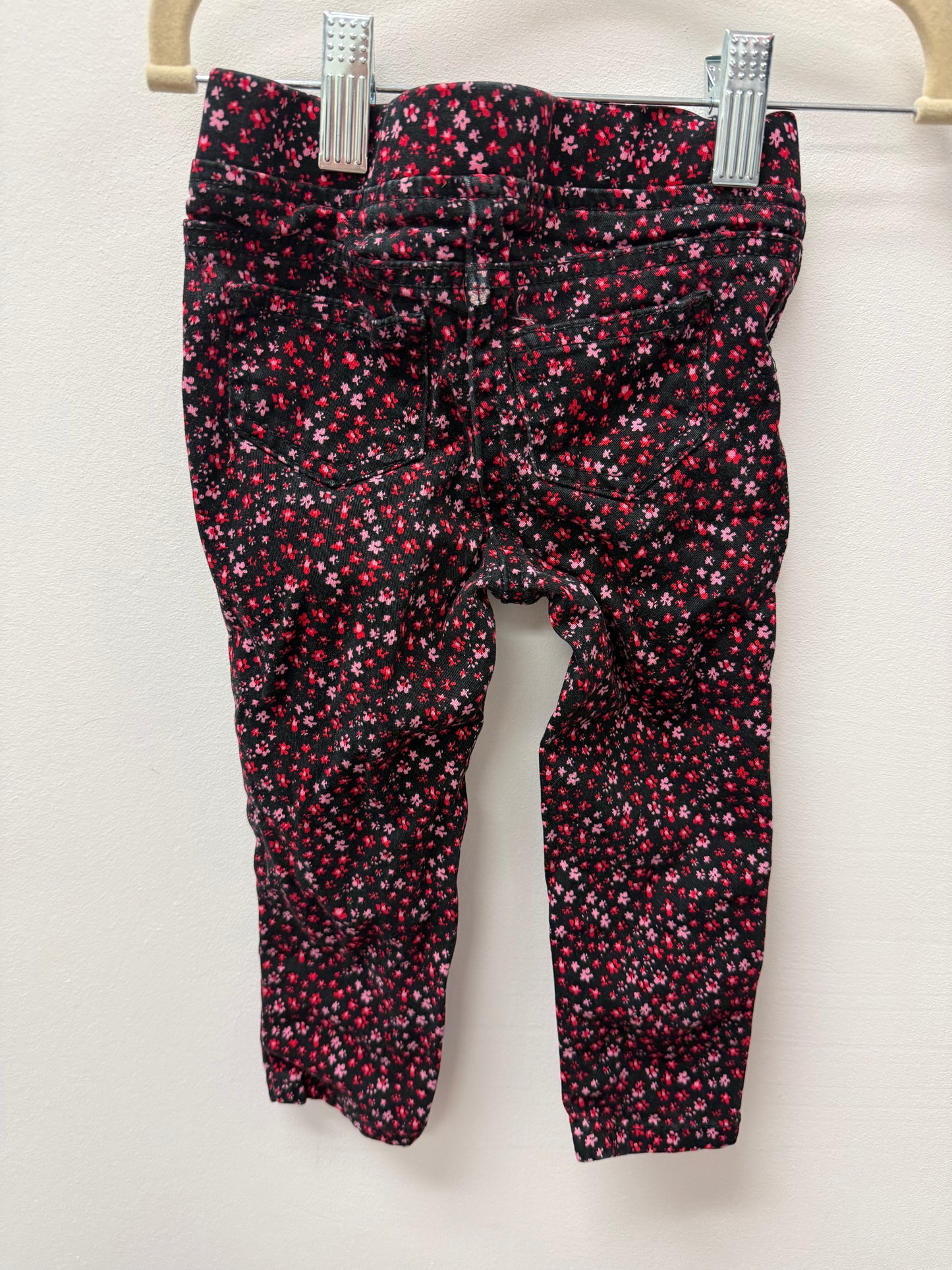 GEORGE FLORAL STRECHY JEANS SIZE 2T