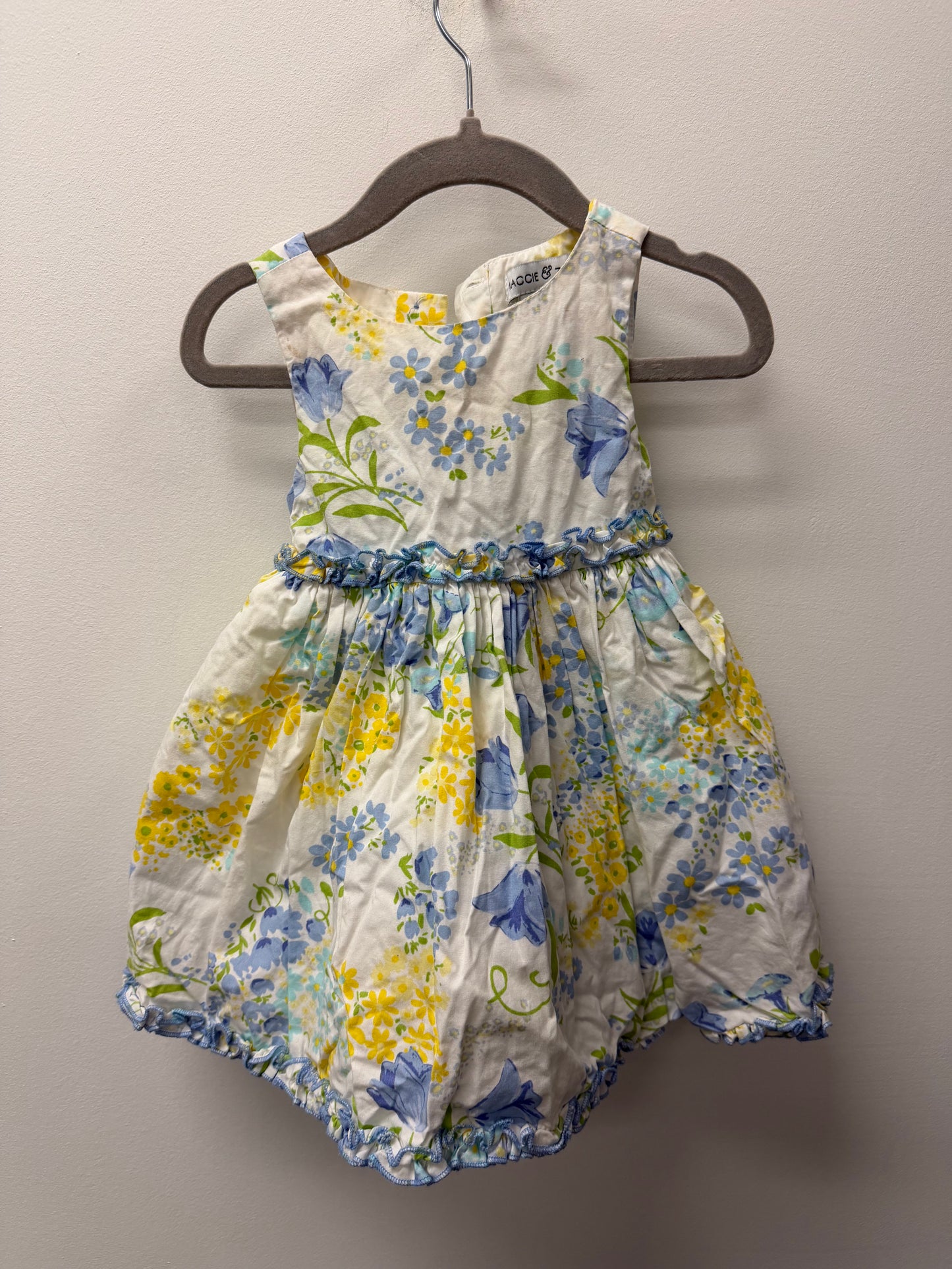 MACCIE + ZOE BLUE & YELLOW DRESS SIZE 12M