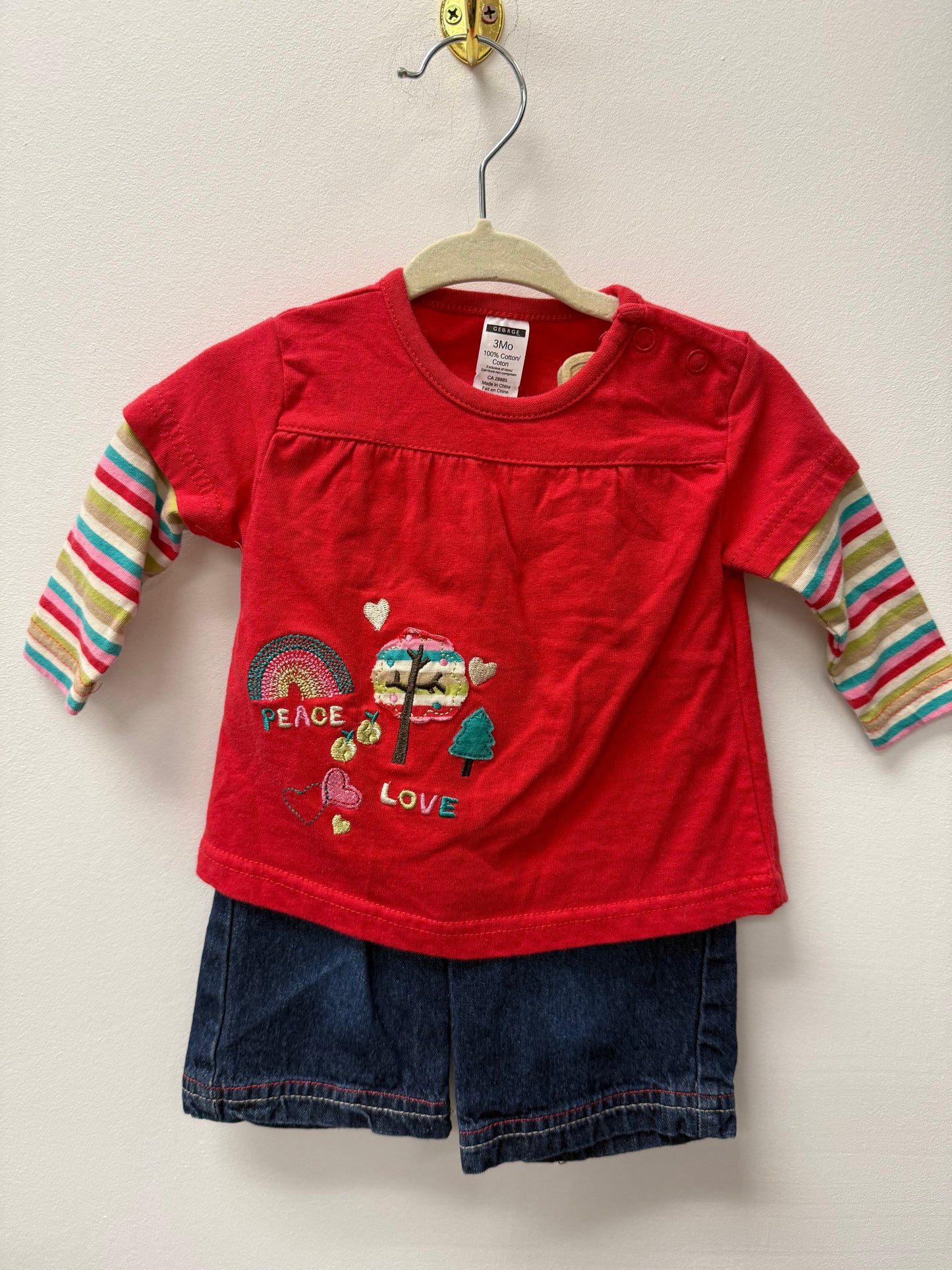 GEORGE 2 PIECE TREE OUTFIT SIZE 3M