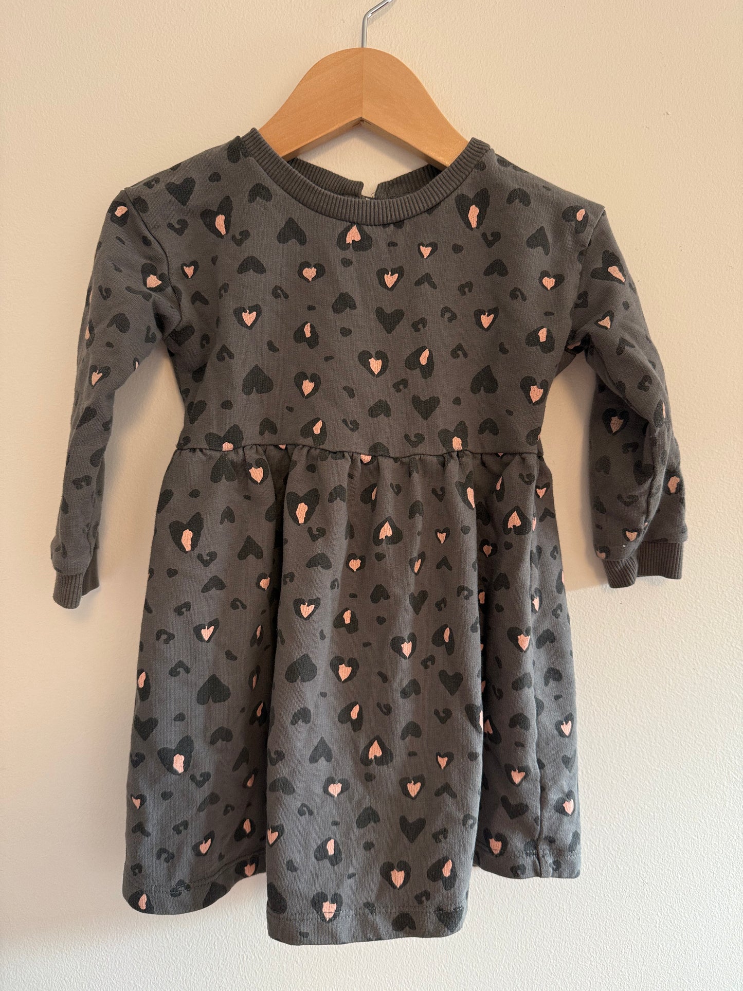 GEORGE GREY CHEETAH DRESS SIZE 18-24M