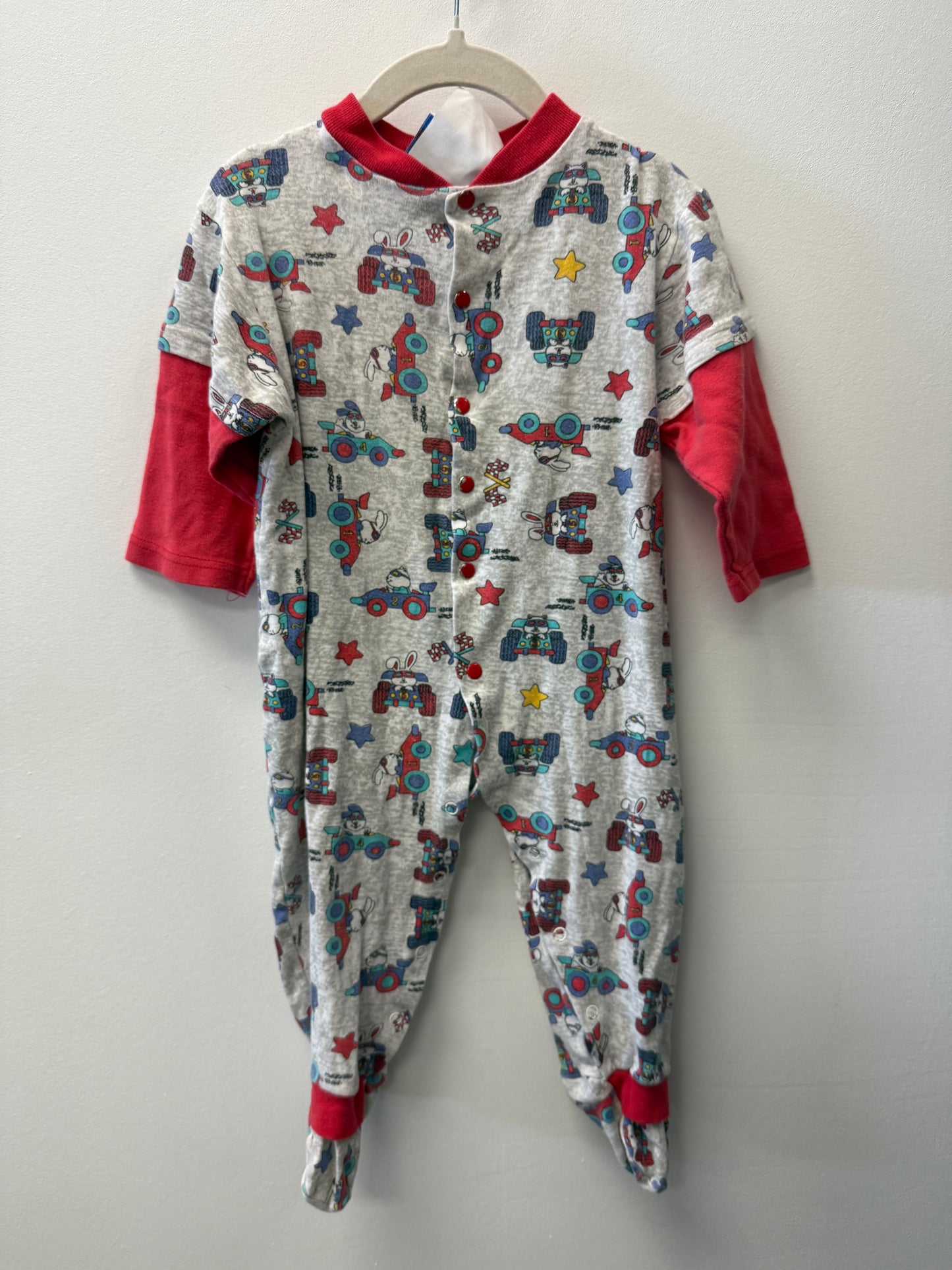 VINTAGE BABY BELL RACE CAR SLEEPER SIZE 12M