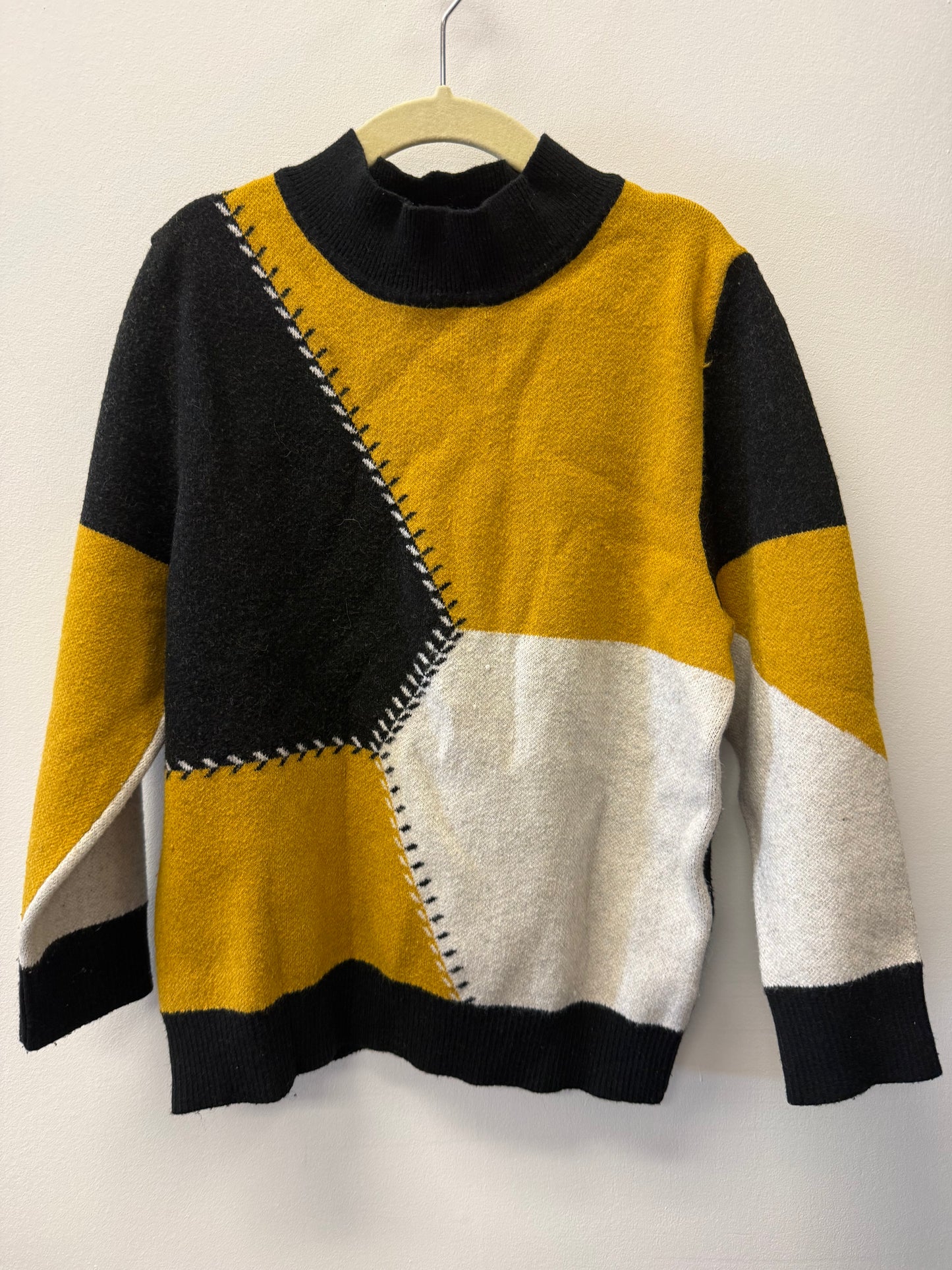 COLORBLOCK KNIT SWEATER SIZE 6-7