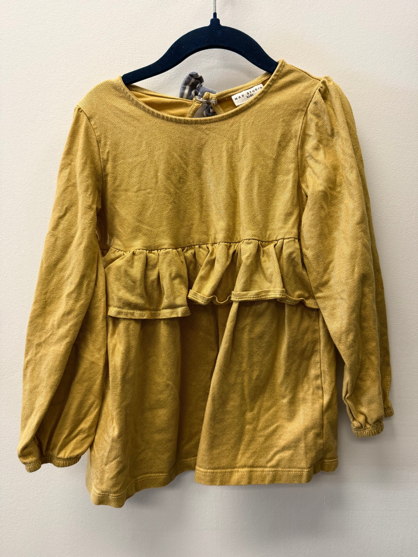 MAX STUDIO GOLD SPARKLE LONG SHIRT SIZE 5T